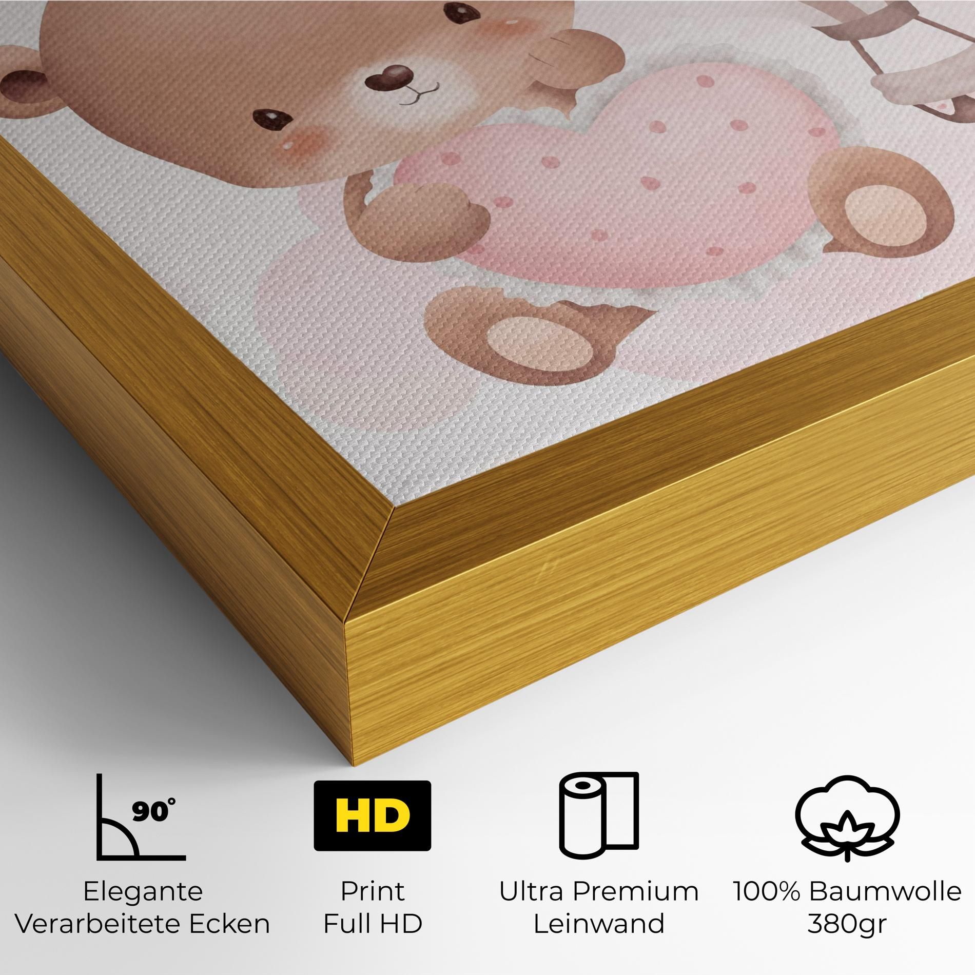 Pink Heart Bear mockup 4