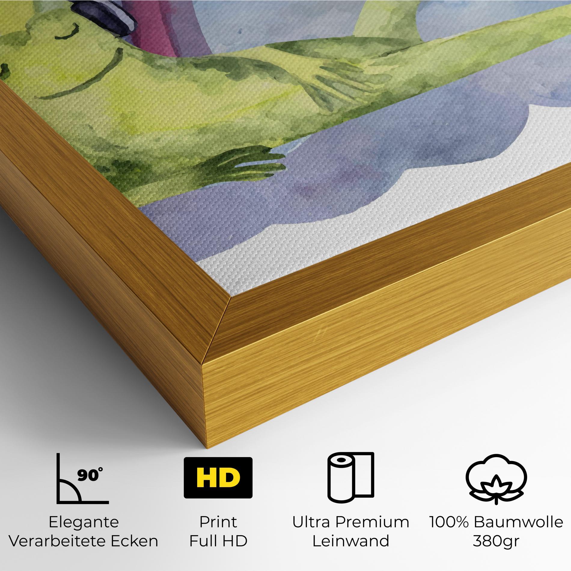 Leinwandbild Rainbow Frog mockup 4