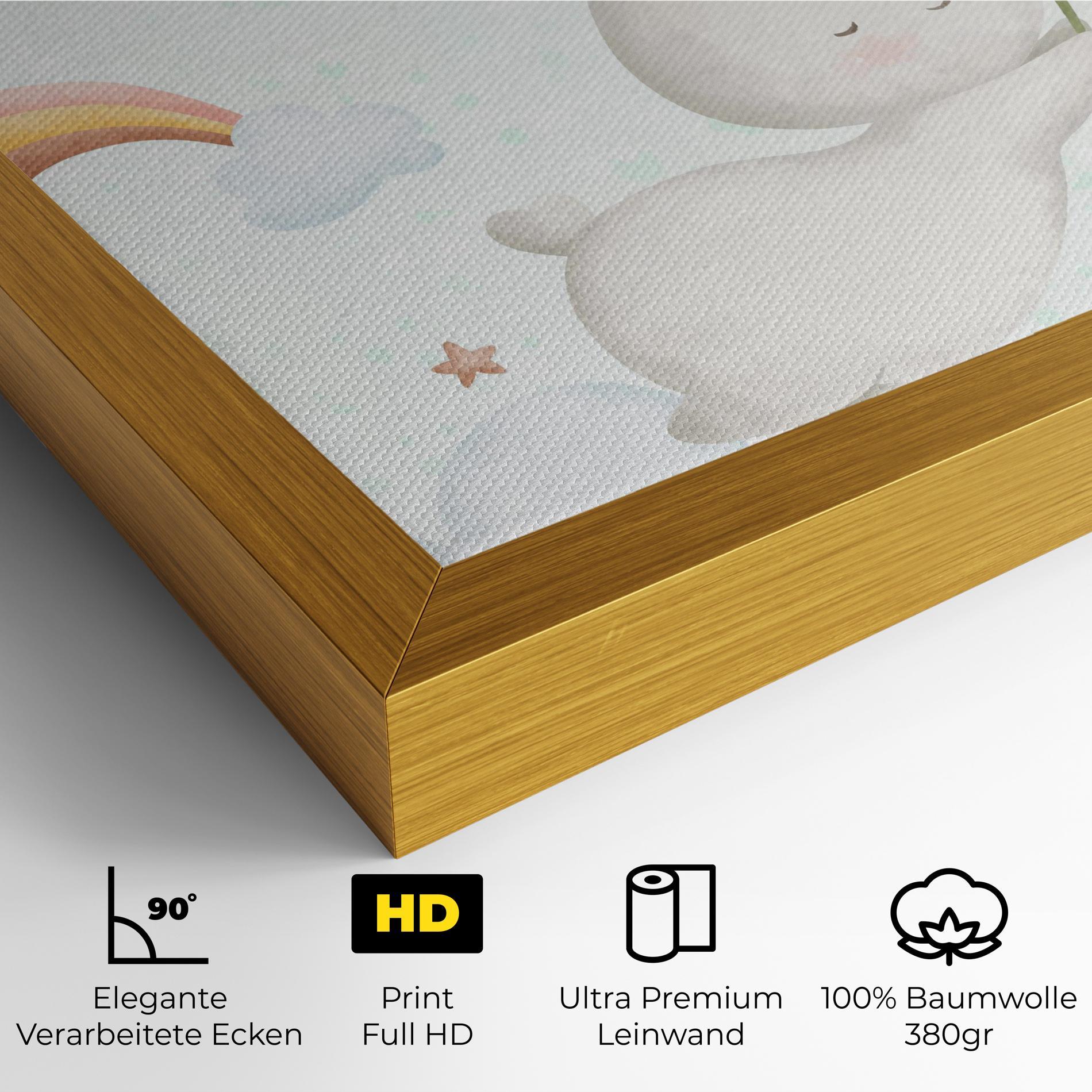 Leinwandbild Spring Flower Bunny mockup 4