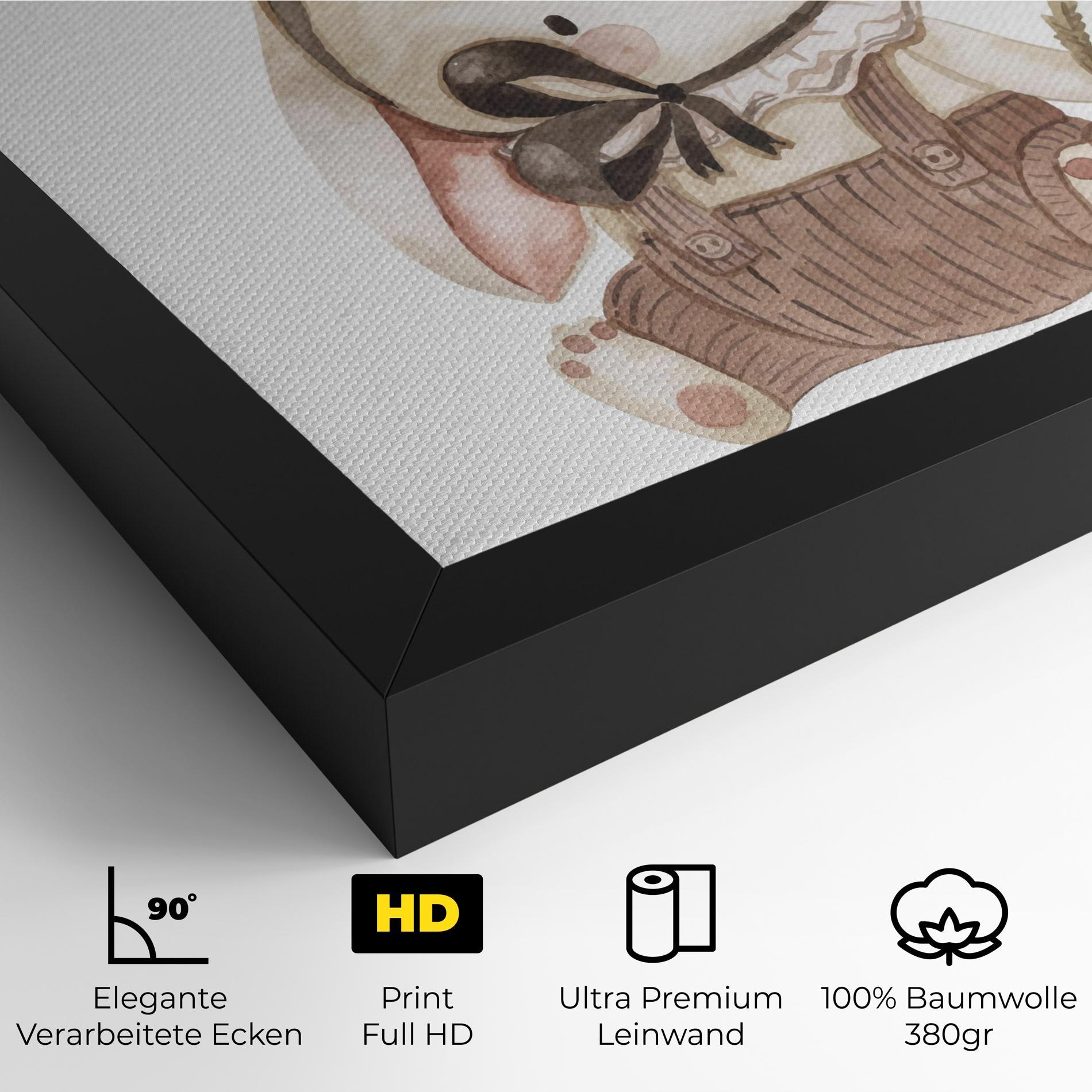 Leinwandbild Baby Brown Rabbit mockup 4