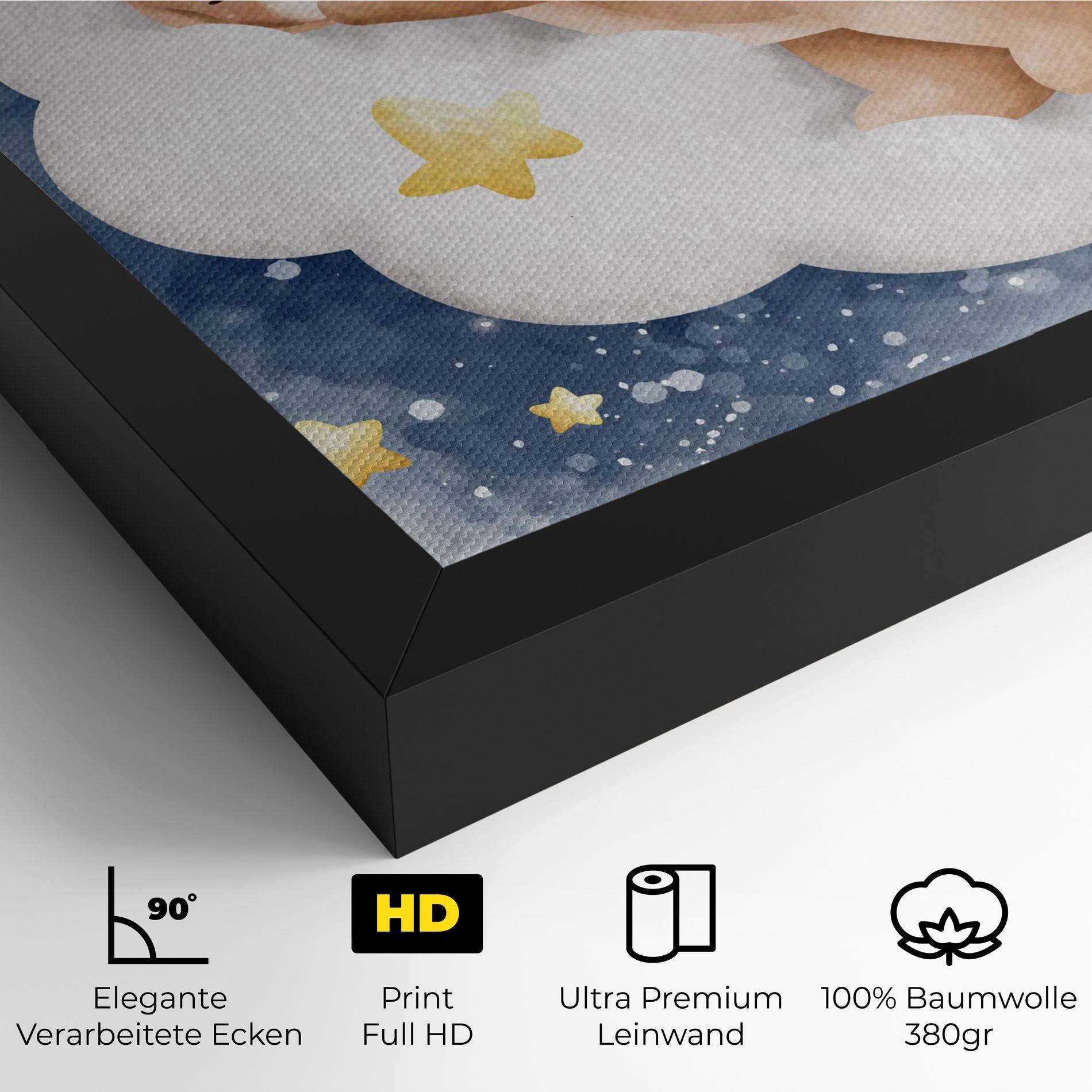 Leinwandbild Bear Cloud Sleep mockup 4