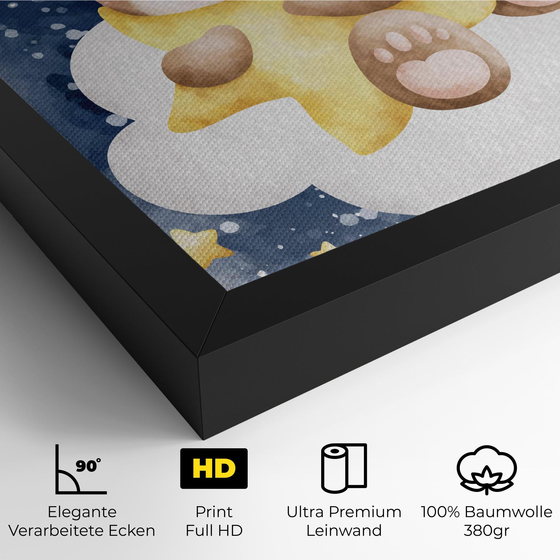 Leinwandbild Bear Cloud Star mockup 4