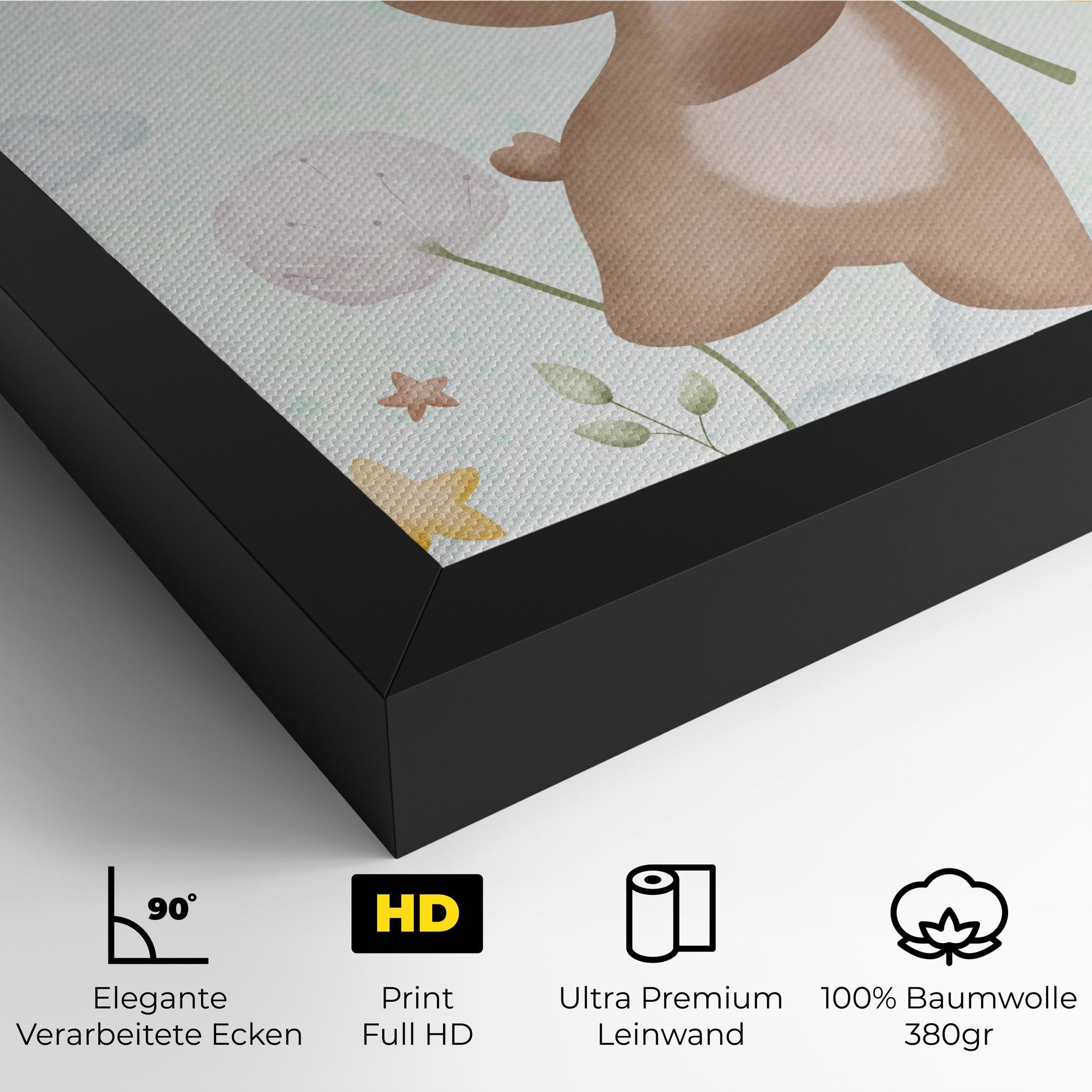 Leinwandbild Bear Rainbow Art mockup 4