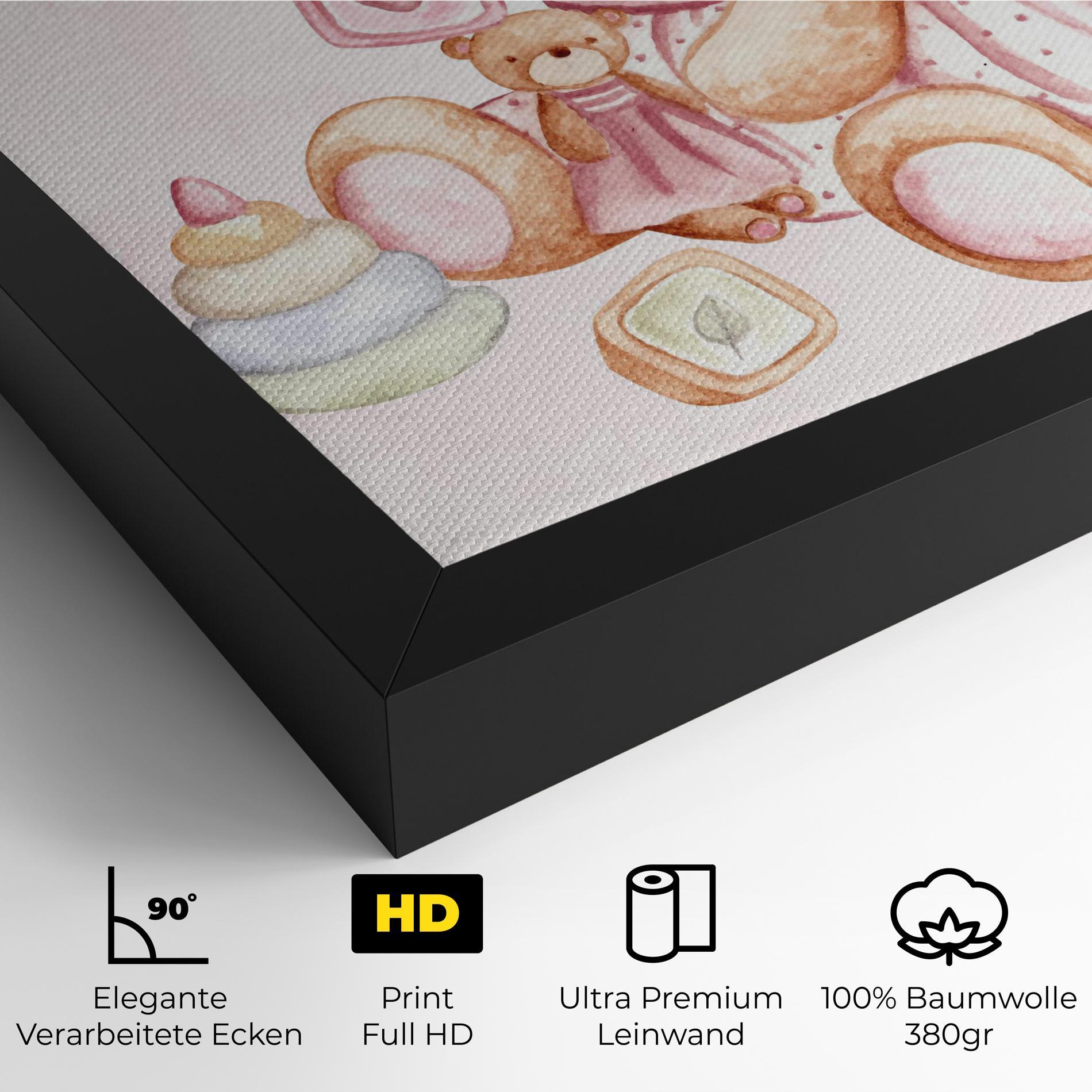 Leinwandbild Bear With Toys mockup 4