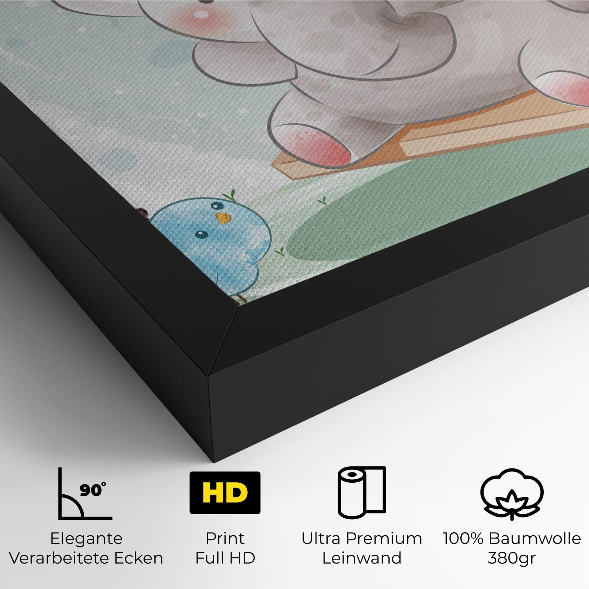 Leinwandbild Bird Baby Elephant mockup 4