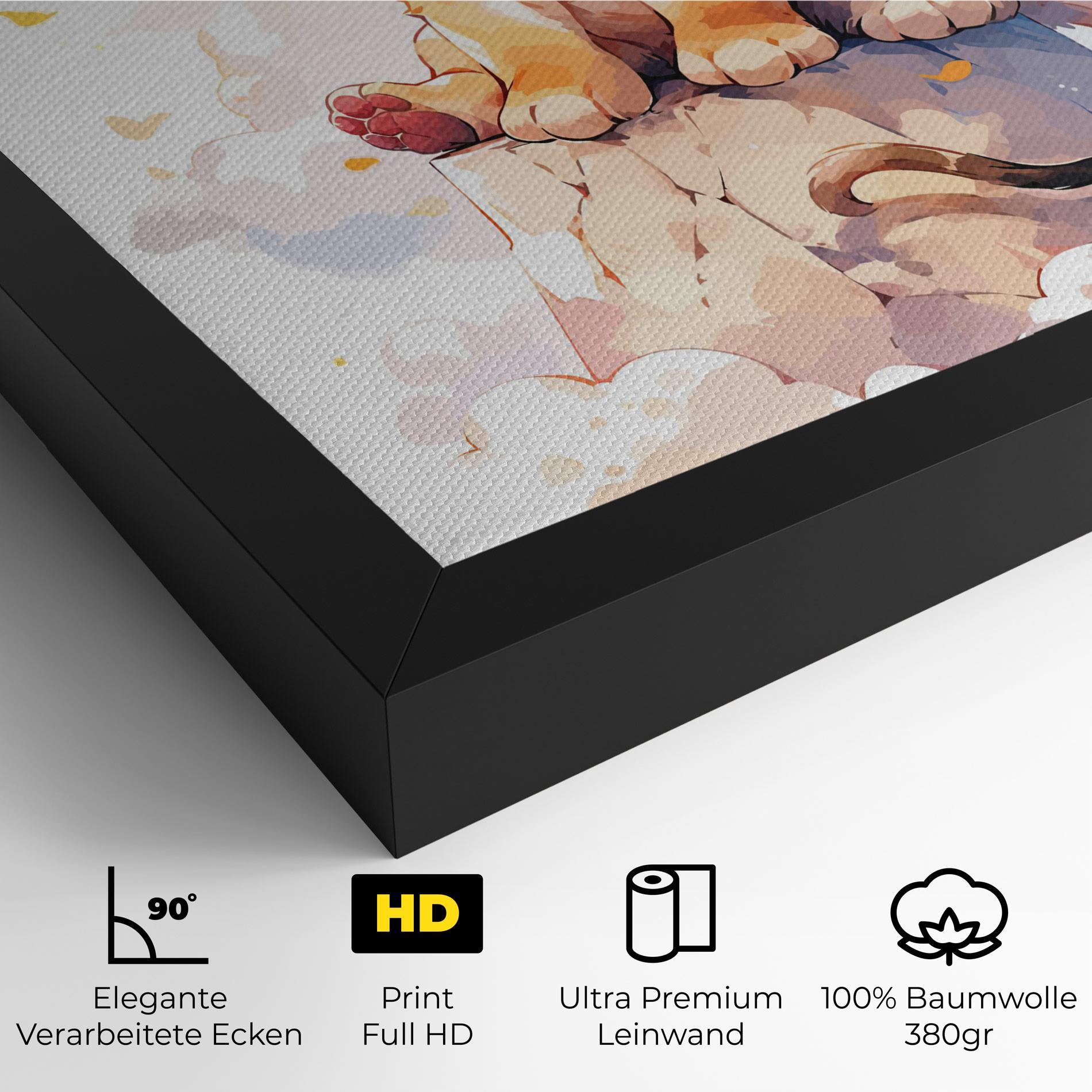 Leinwandbild Cute Cloud Lion mockup 4