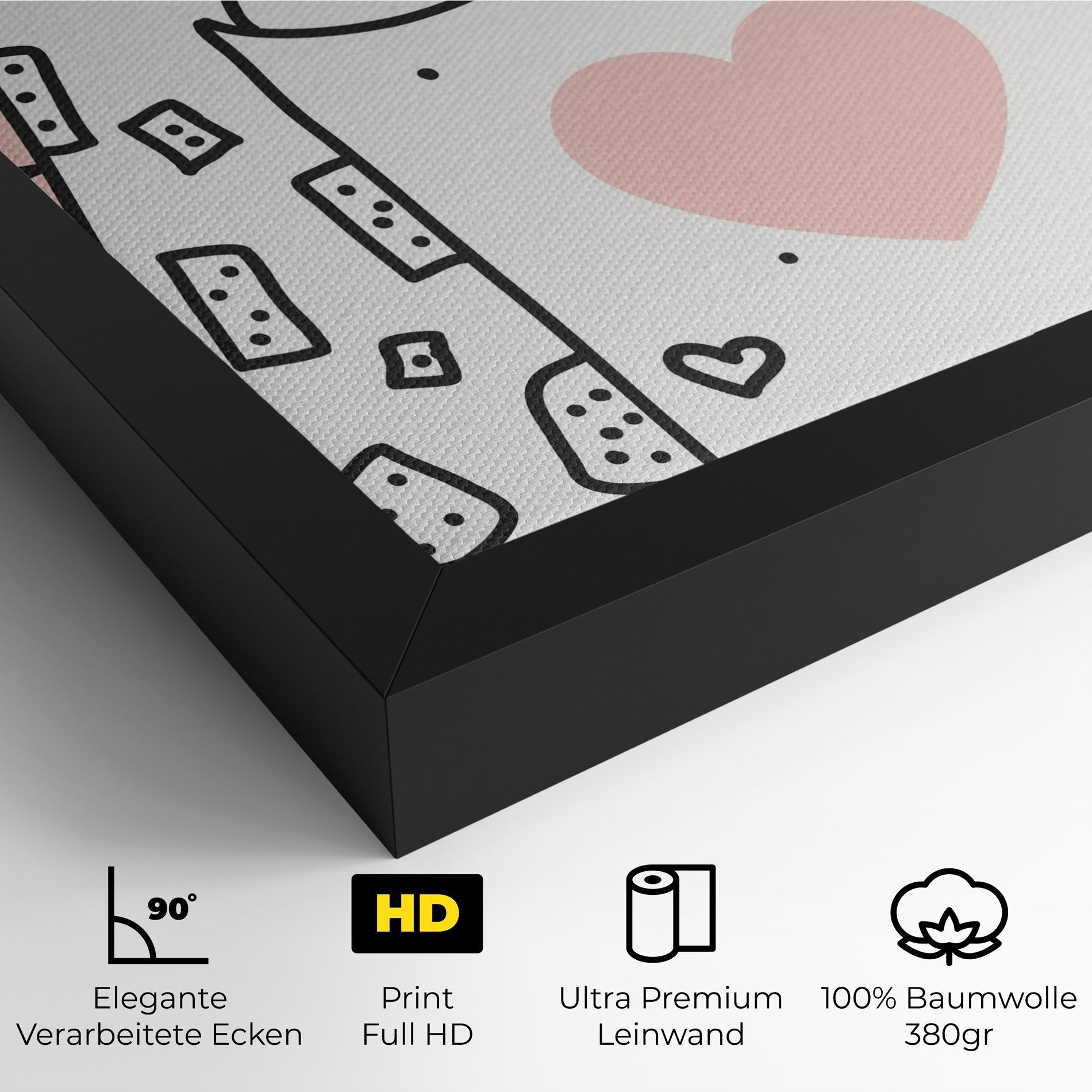 Leinwandbild Giraffe Couple mockup 4