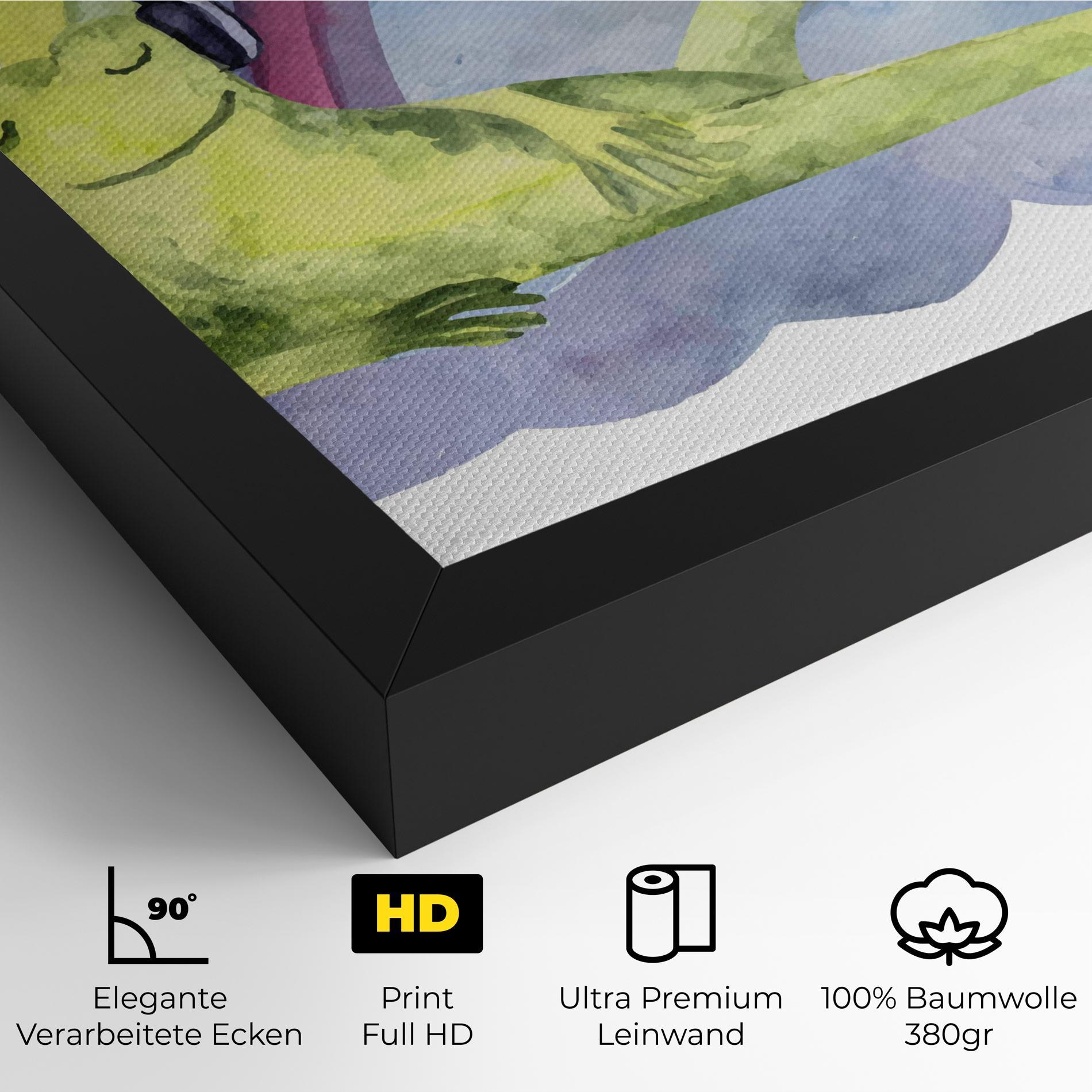 Leinwandbild Rainbow Frog mockup 4