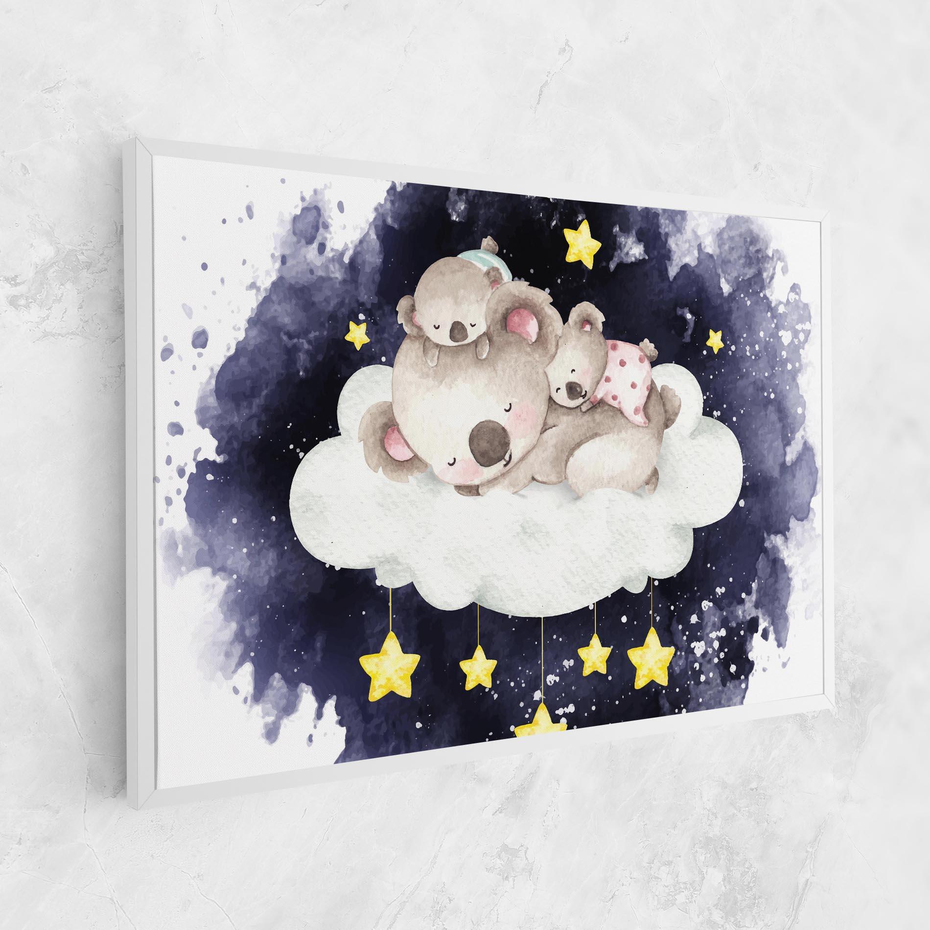Leinwandbild Baby Koala Sleeping mockup 1