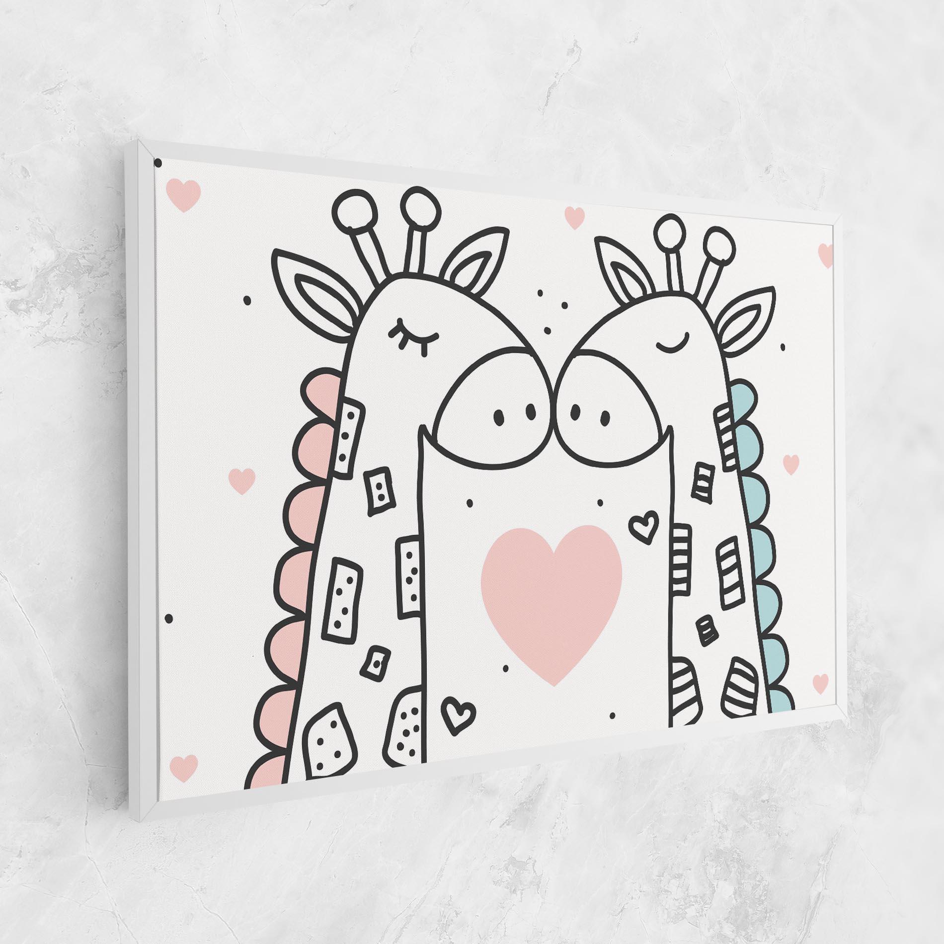 Leinwandbild Giraffe Couple mockup 1