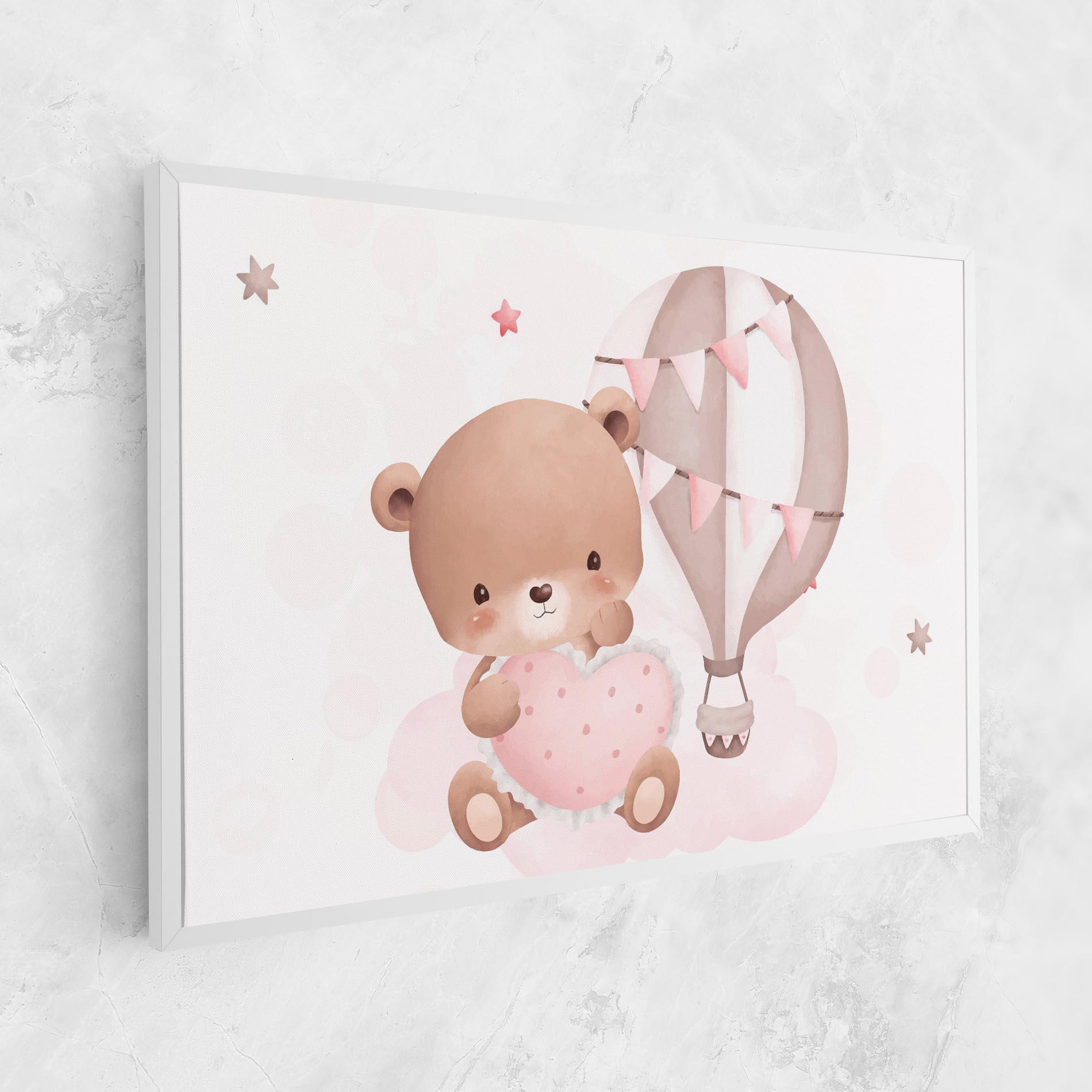 Leinwandbild Pink Heart Bear mockup 1