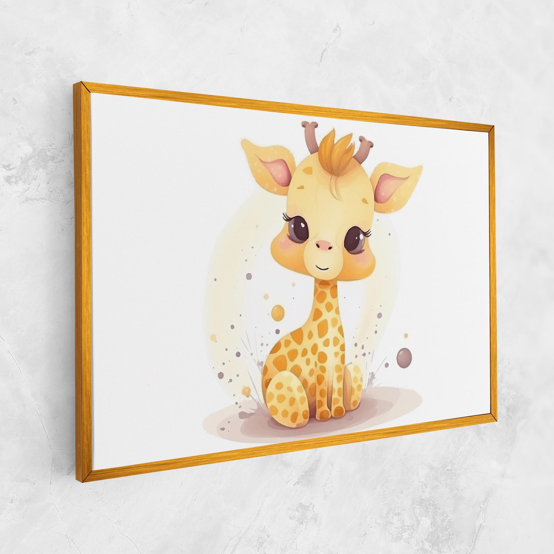 Leinwandbild Adorable Giraffe mockup 1