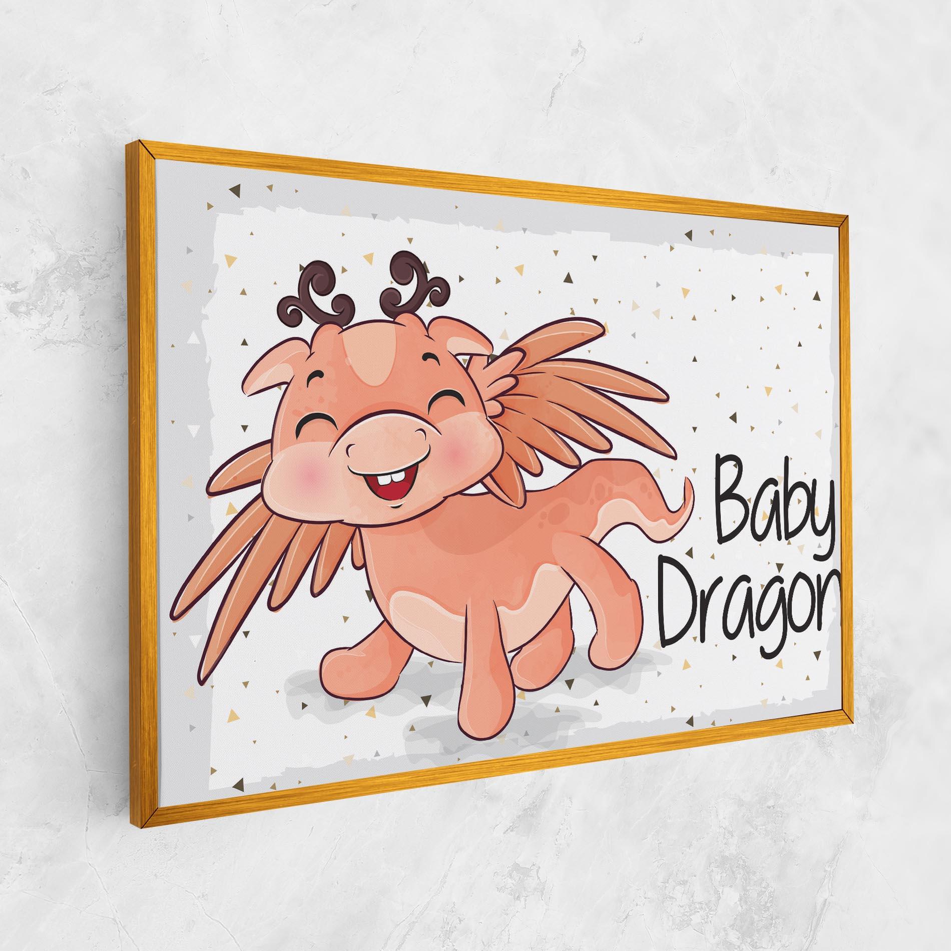 Leinwandbild Baby Cute Dragon mockup 1