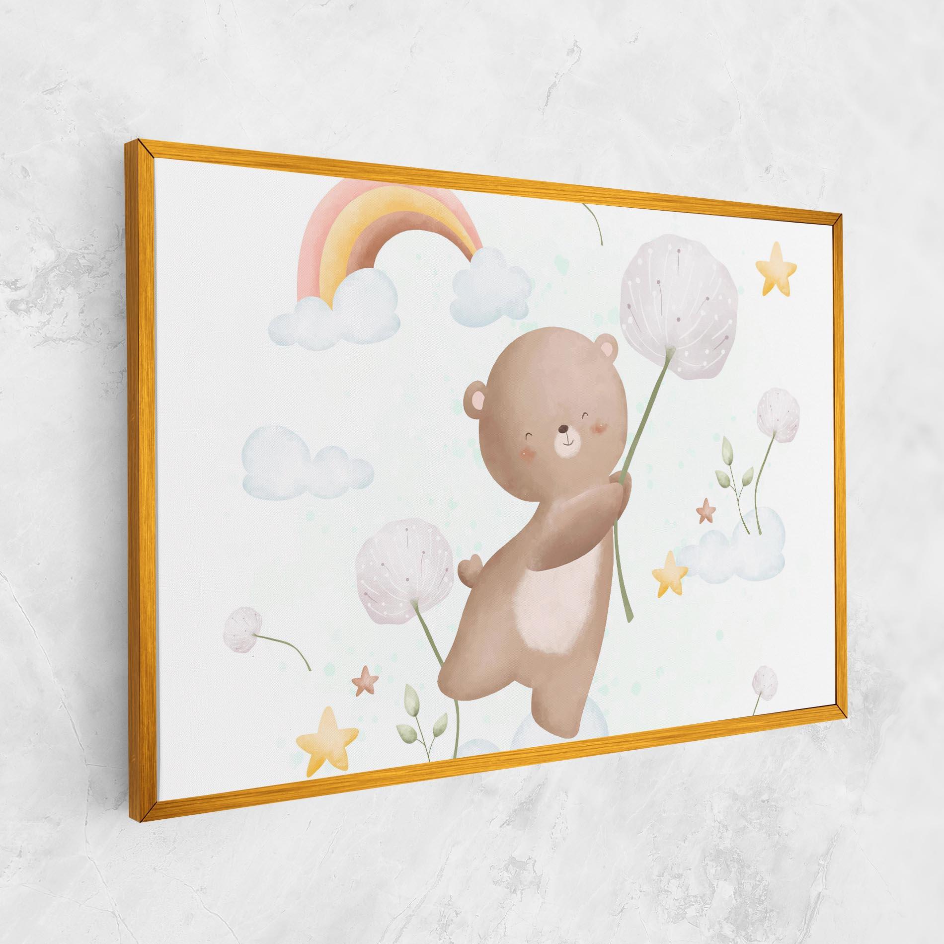Leinwandbild Bear Rainbow Art mockup 1