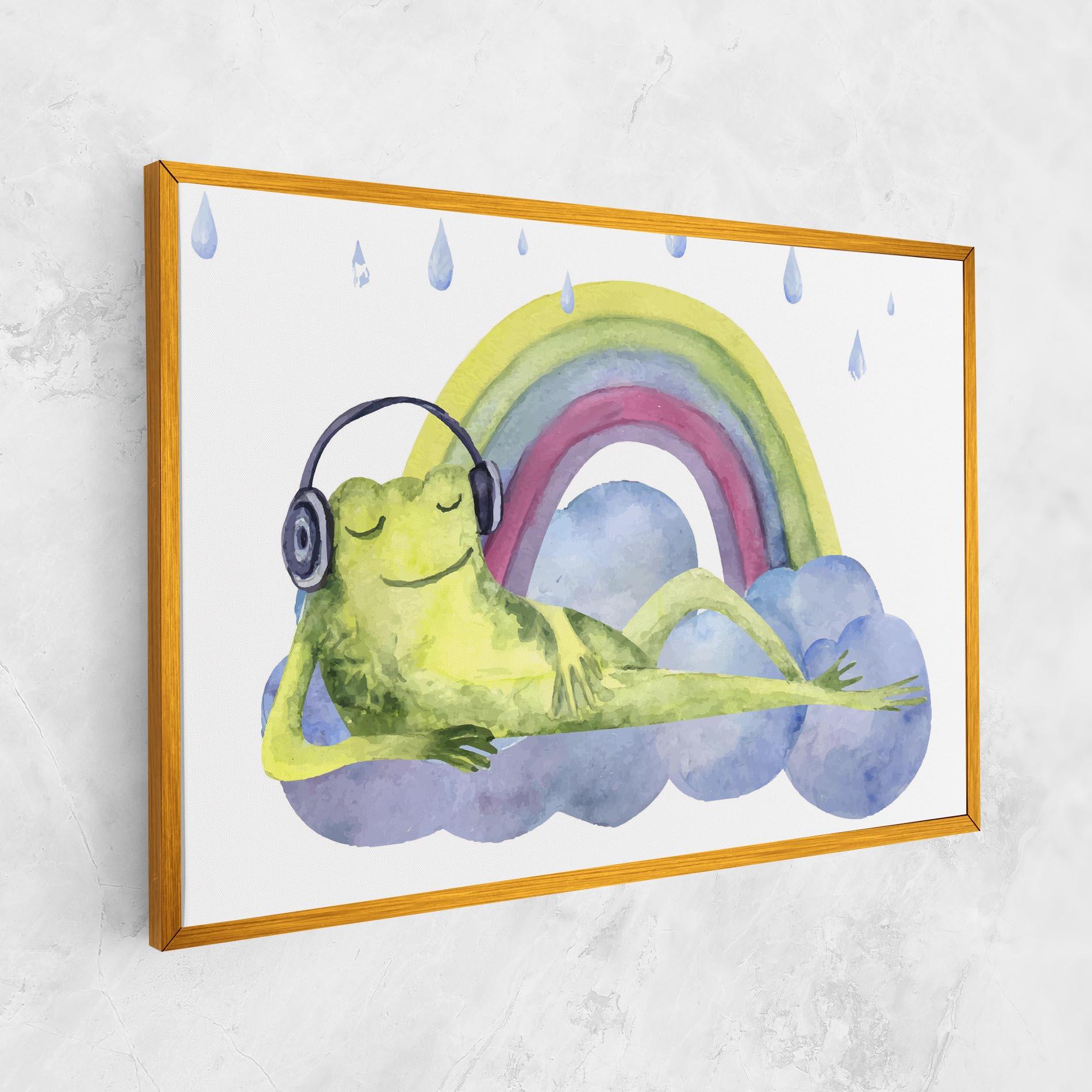 Leinwandbild Rainbow Frog mockup 1