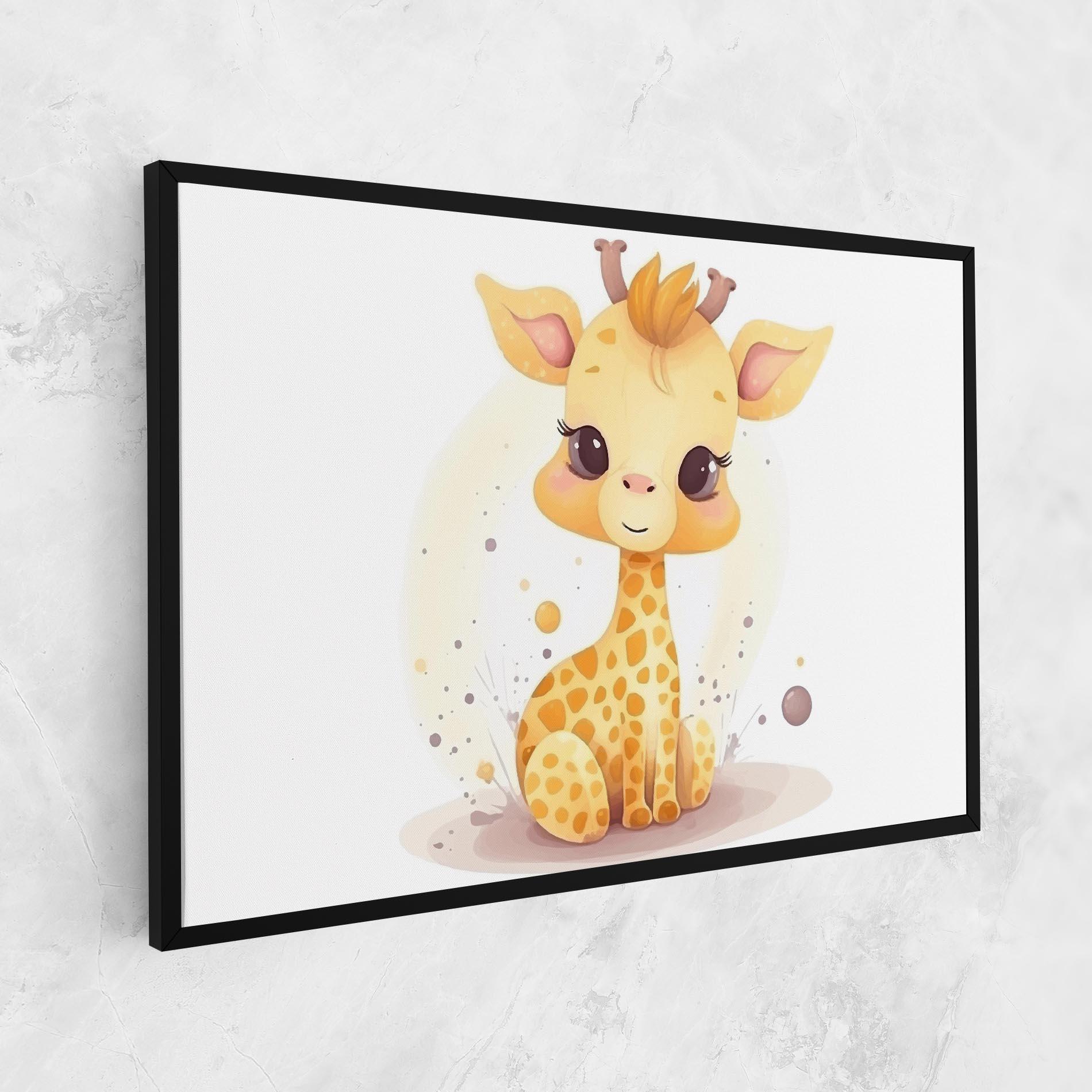 Leinwandbild Adorable Giraffe mockup 1