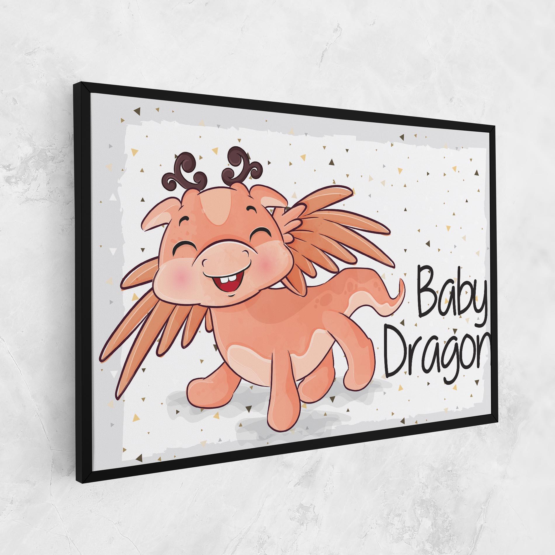 Leinwandbild Baby Cute Dragon mockup 1