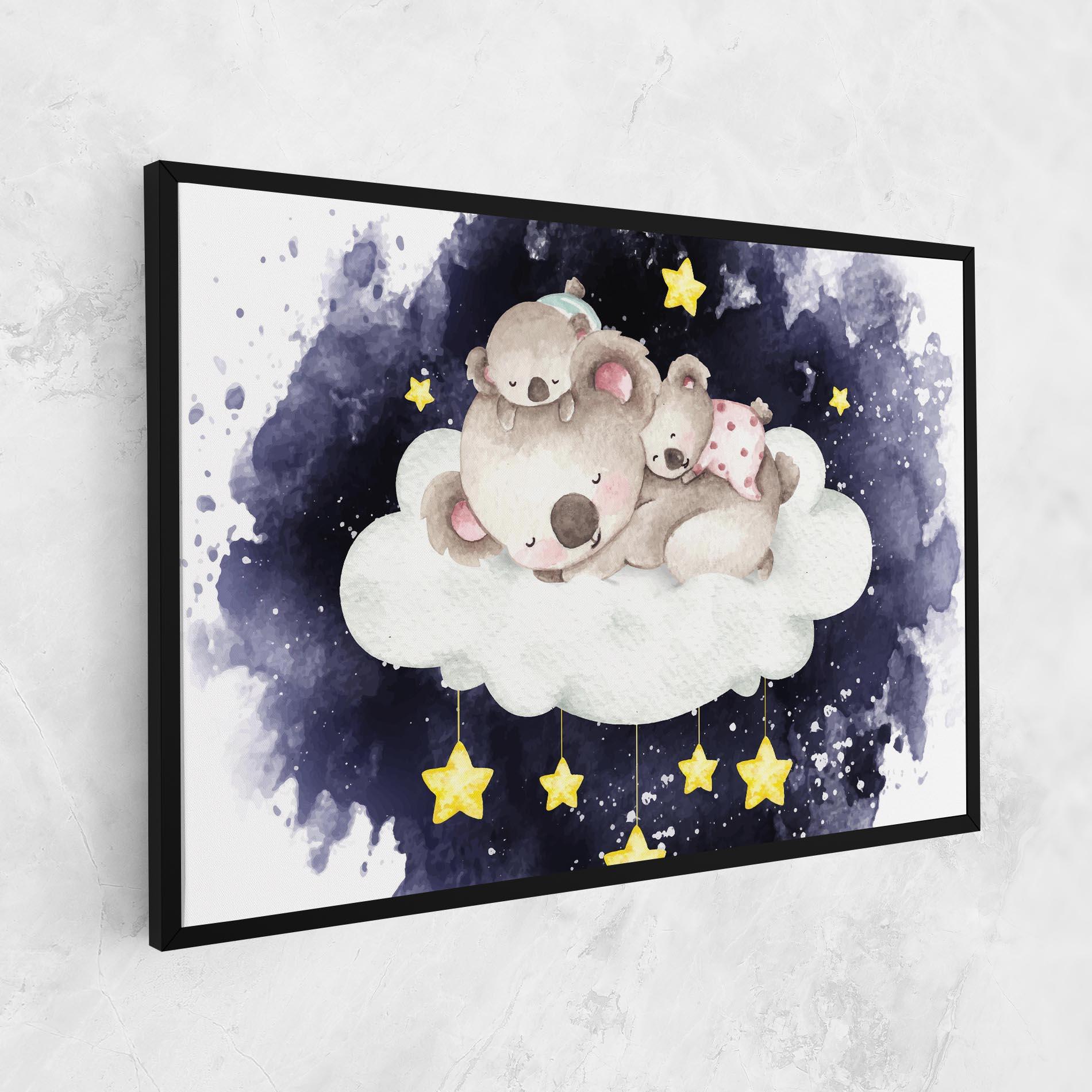 Leinwandbild Baby Koala Sleeping mockup 1