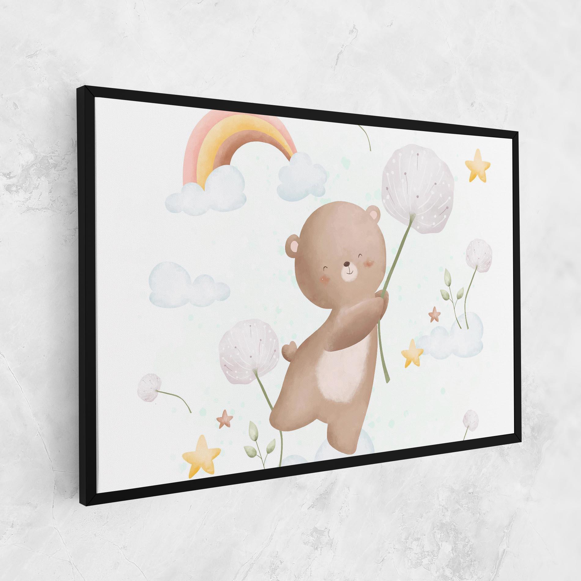 Leinwandbild Bear Rainbow Art mockup 1
