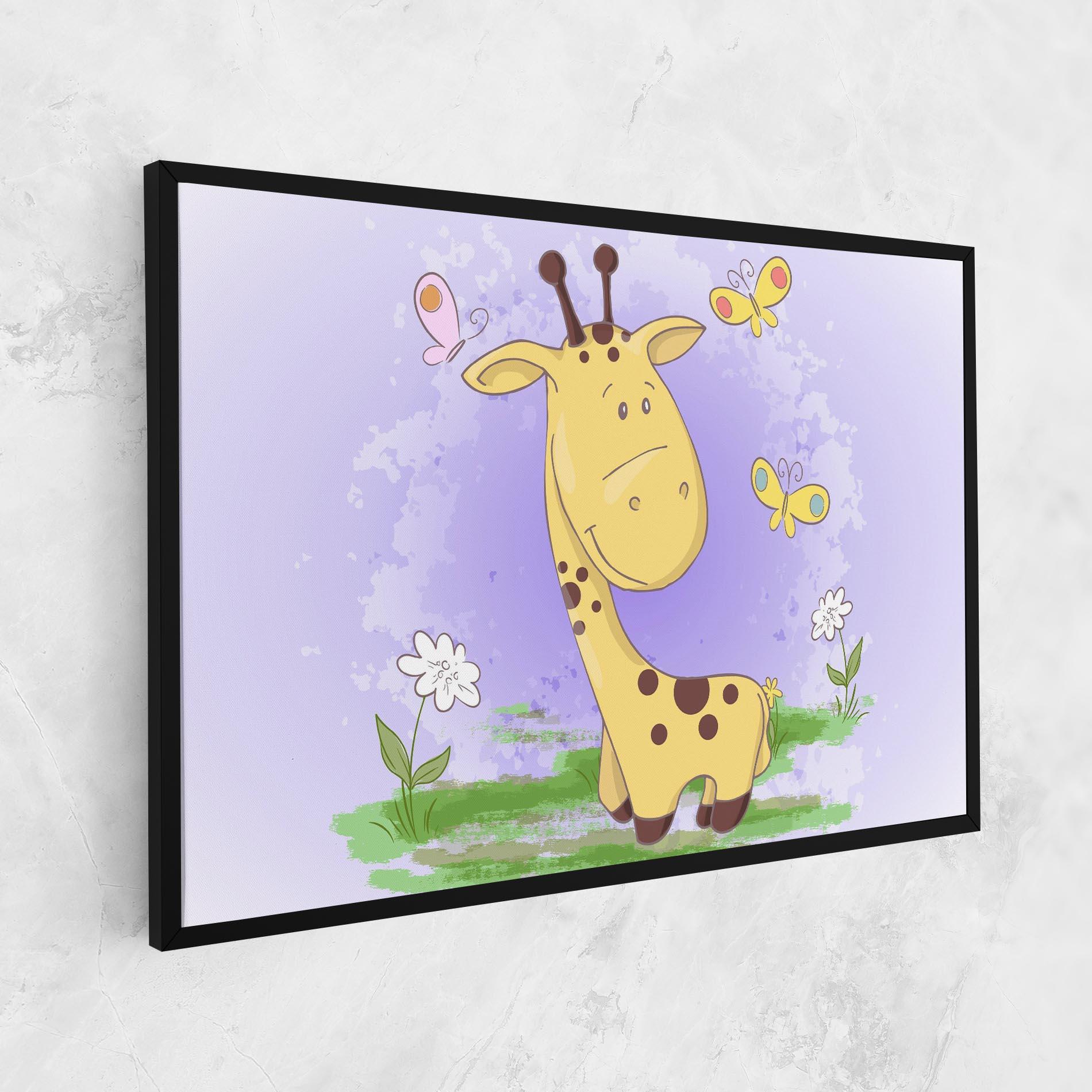 Leinwandbild Cute Giraffe mockup 1