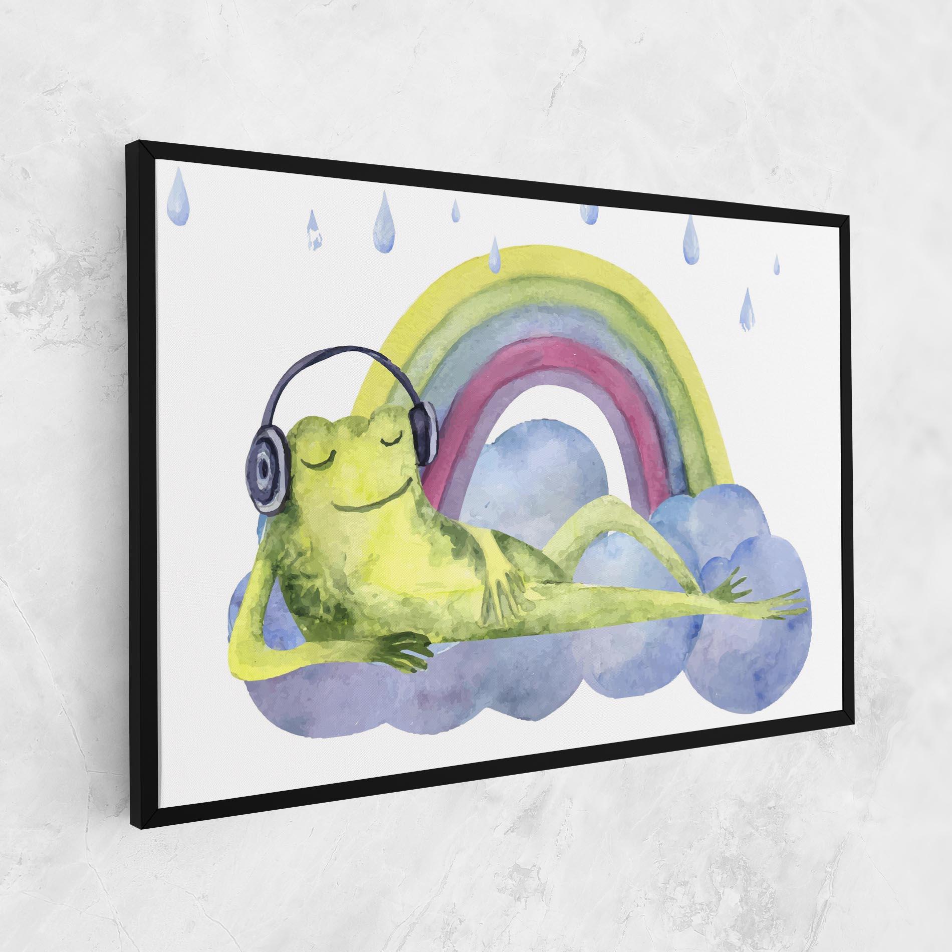 Leinwandbild Rainbow Frog mockup 1
