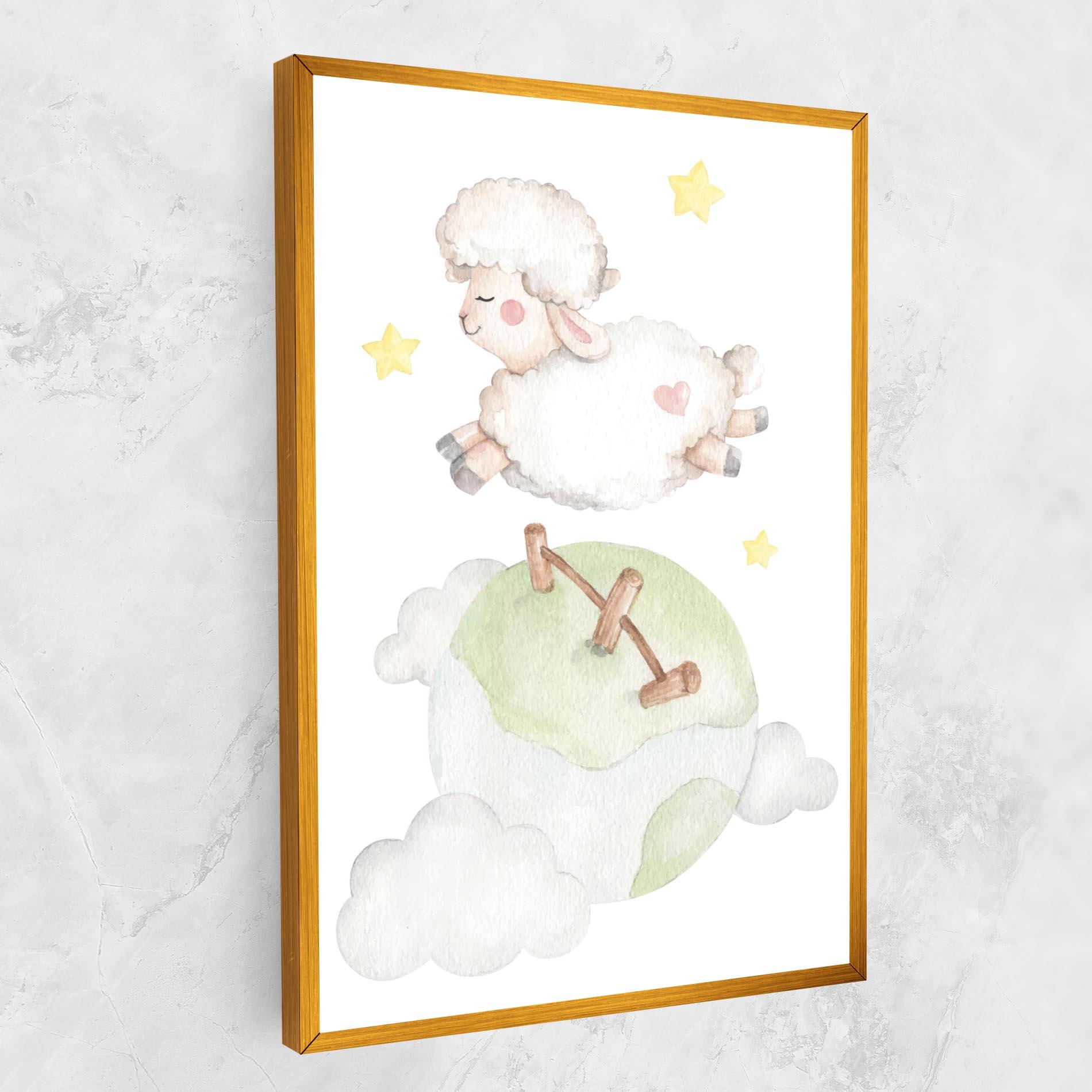 Leinwandbild Sheep Jump mockup 1