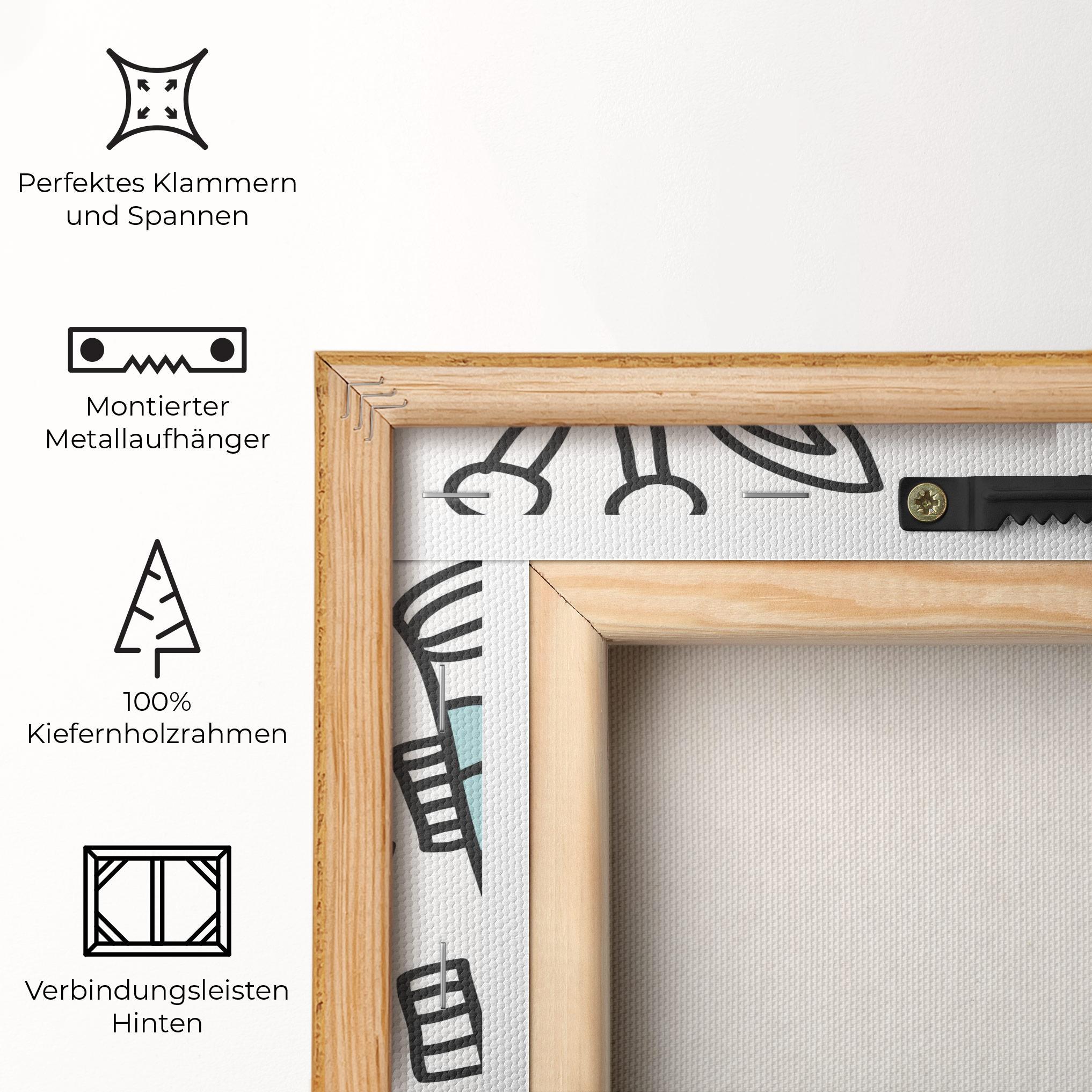 Leinwandbild Giraffe Couple mockup 5