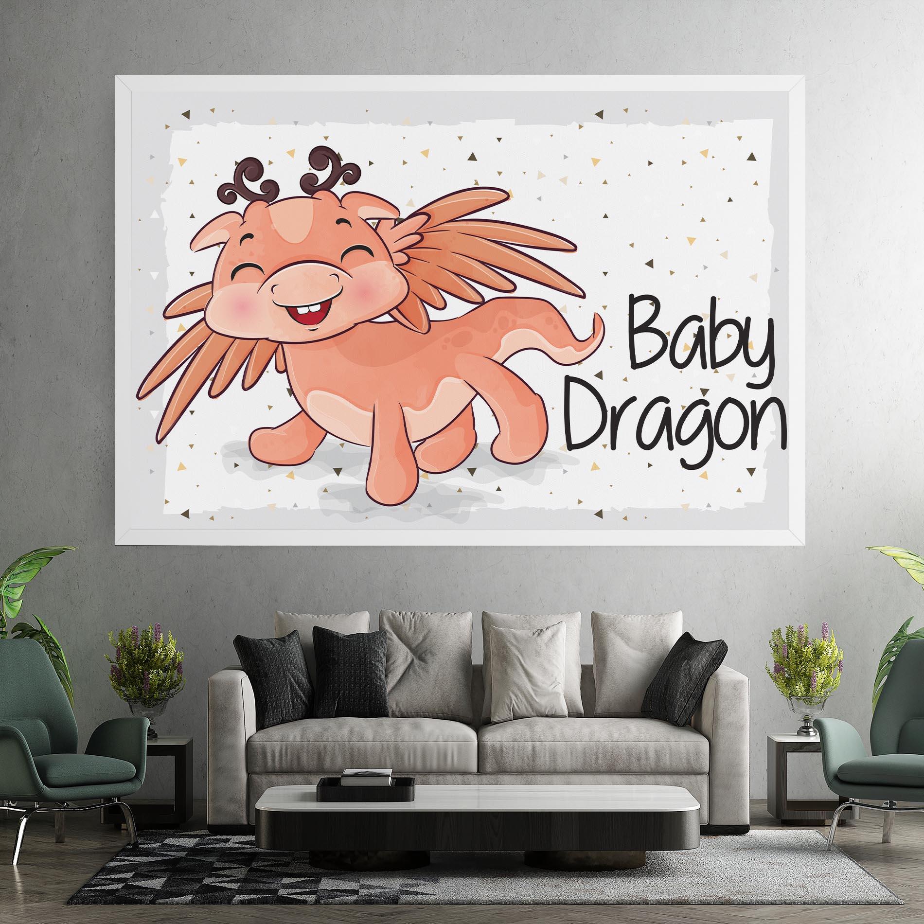 Leinwandbild Baby Cute Dragon mockup 7