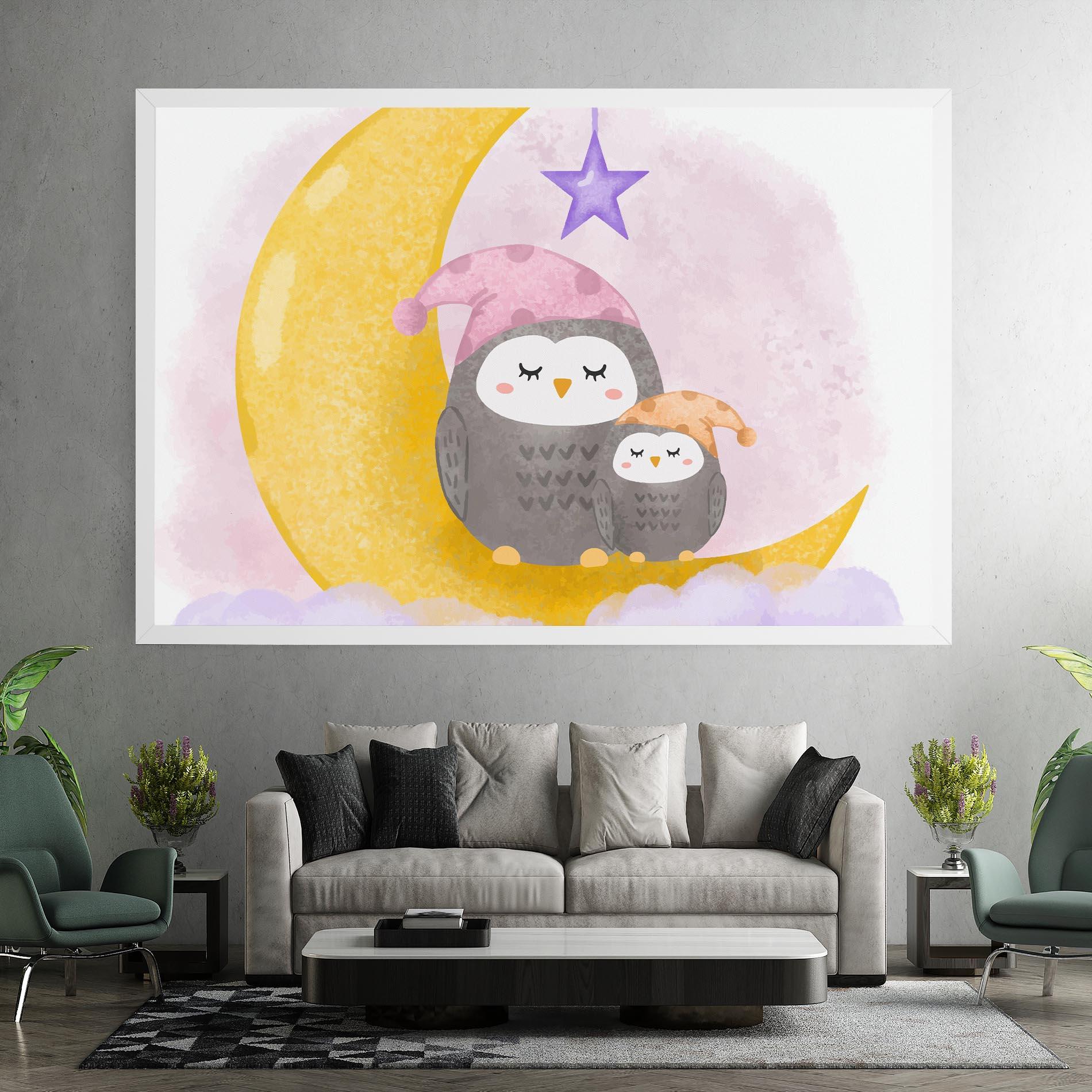 Leinwandbild Baby Owl mockup 7