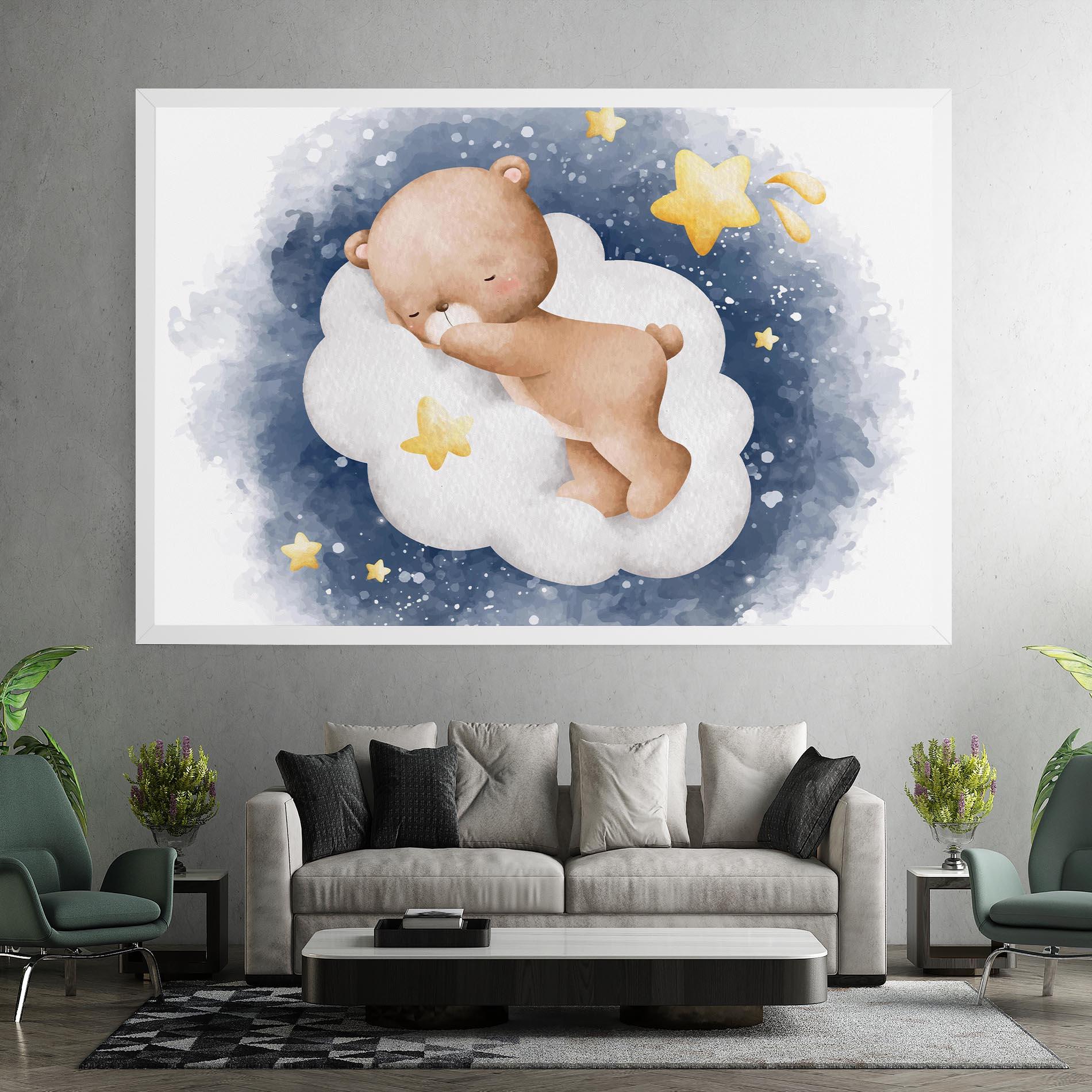 Leinwandbild Bear Cloud Sleep mockup 7