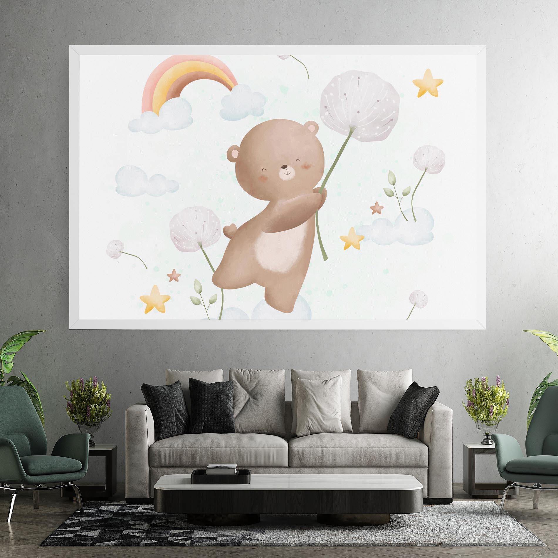 Leinwandbild Bear Rainbow Art mockup 7