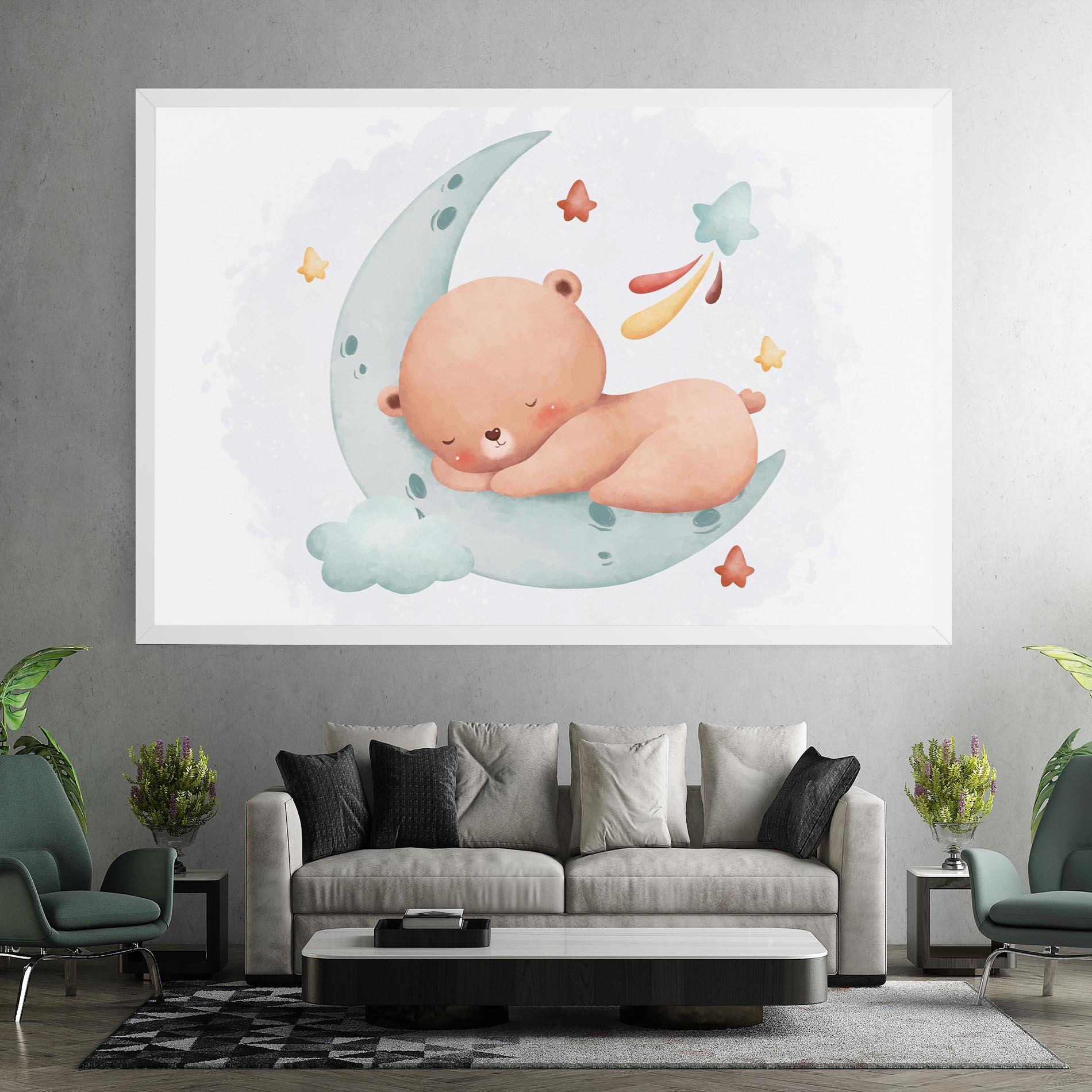 Leinwandbild Blue Moon Bear mockup 7