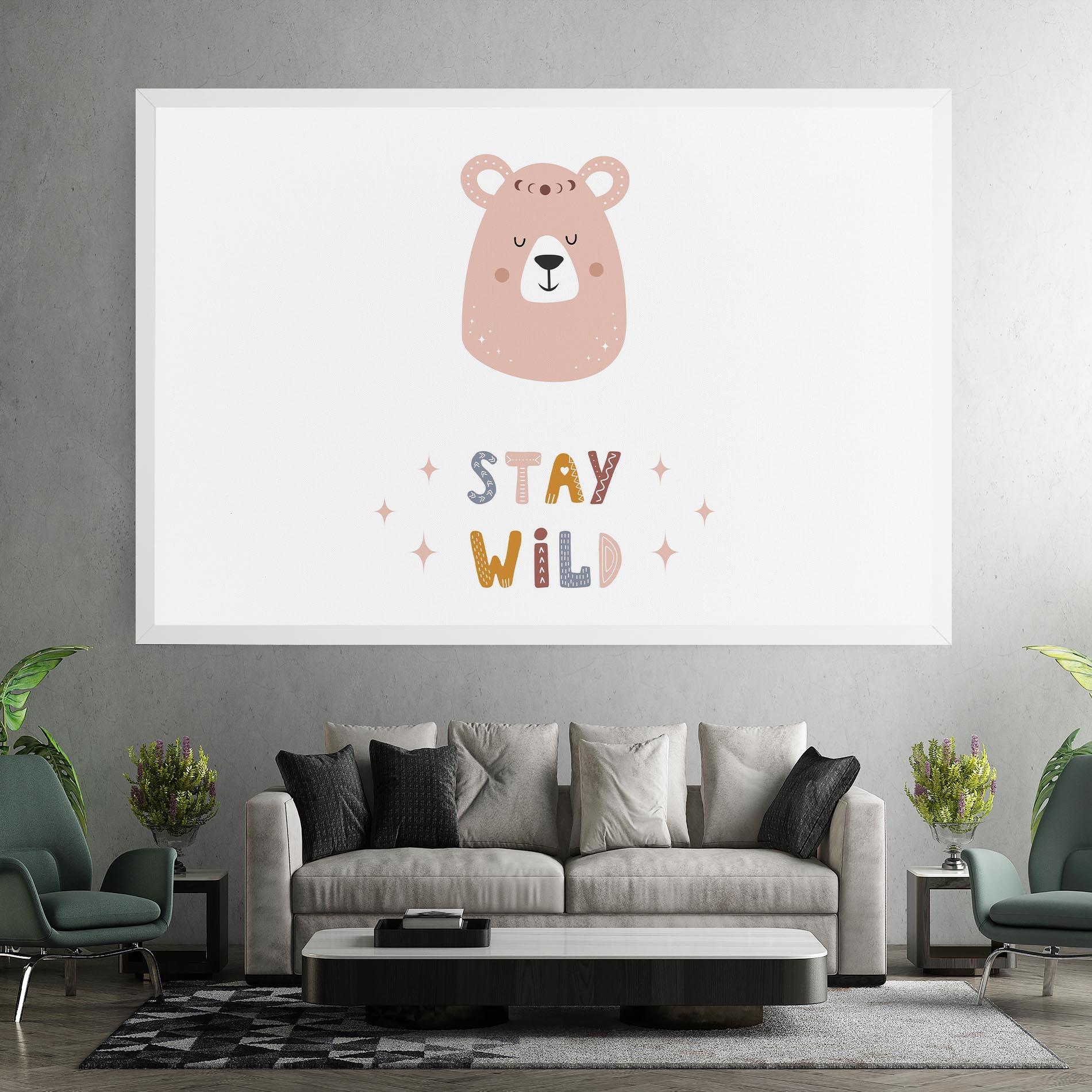 Leinwandbild Brave Bear mockup 7