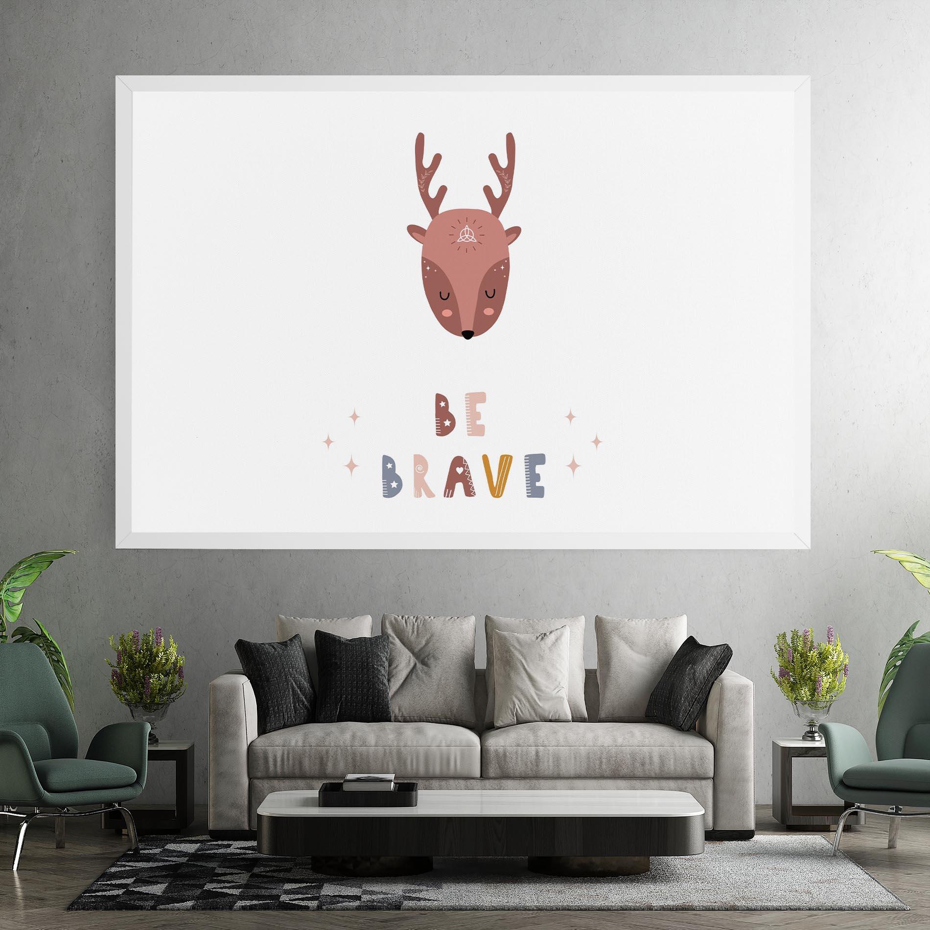 Leinwandbild Brave Deer mockup 7