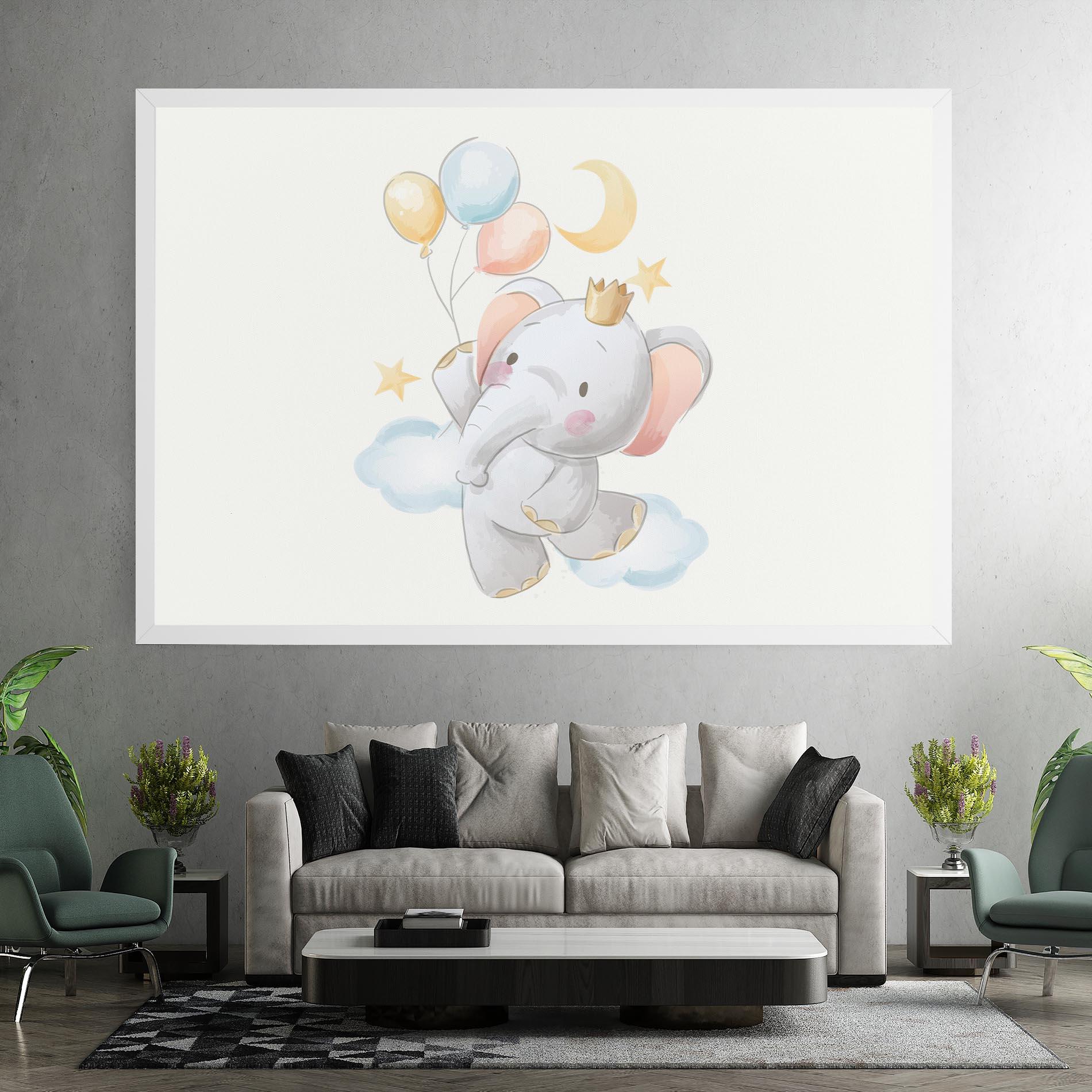 Leinwandbild Elephant Flying mockup 7