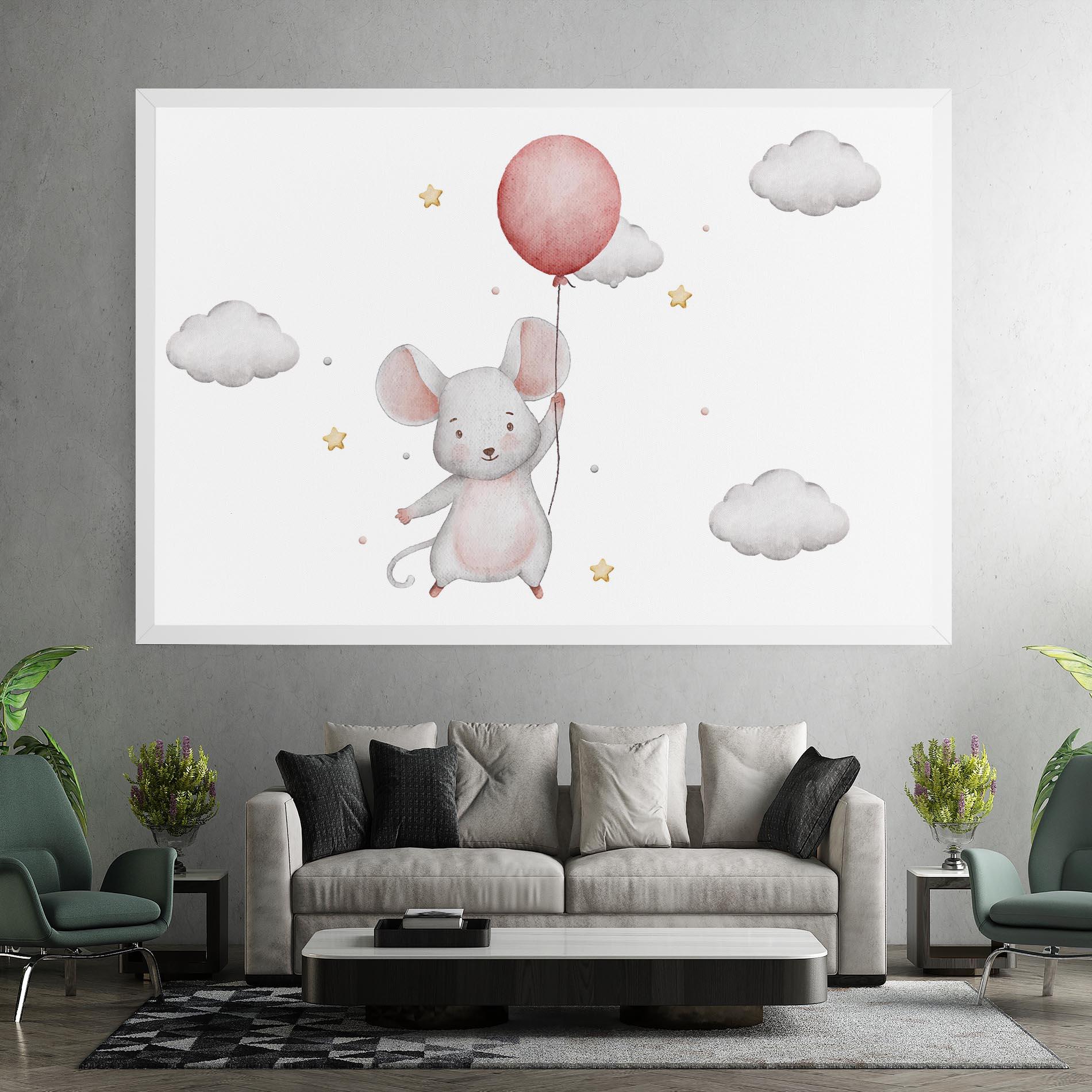 Leinwandbild Mouse Balloon mockup 7