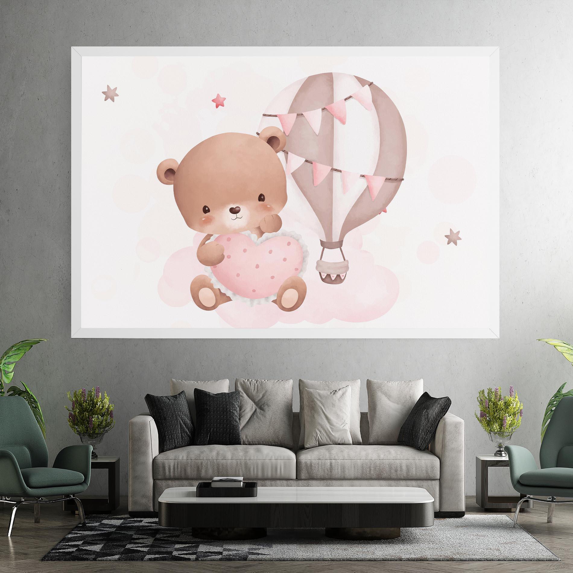 Leinwandbild Pink Heart Bear mockup 7