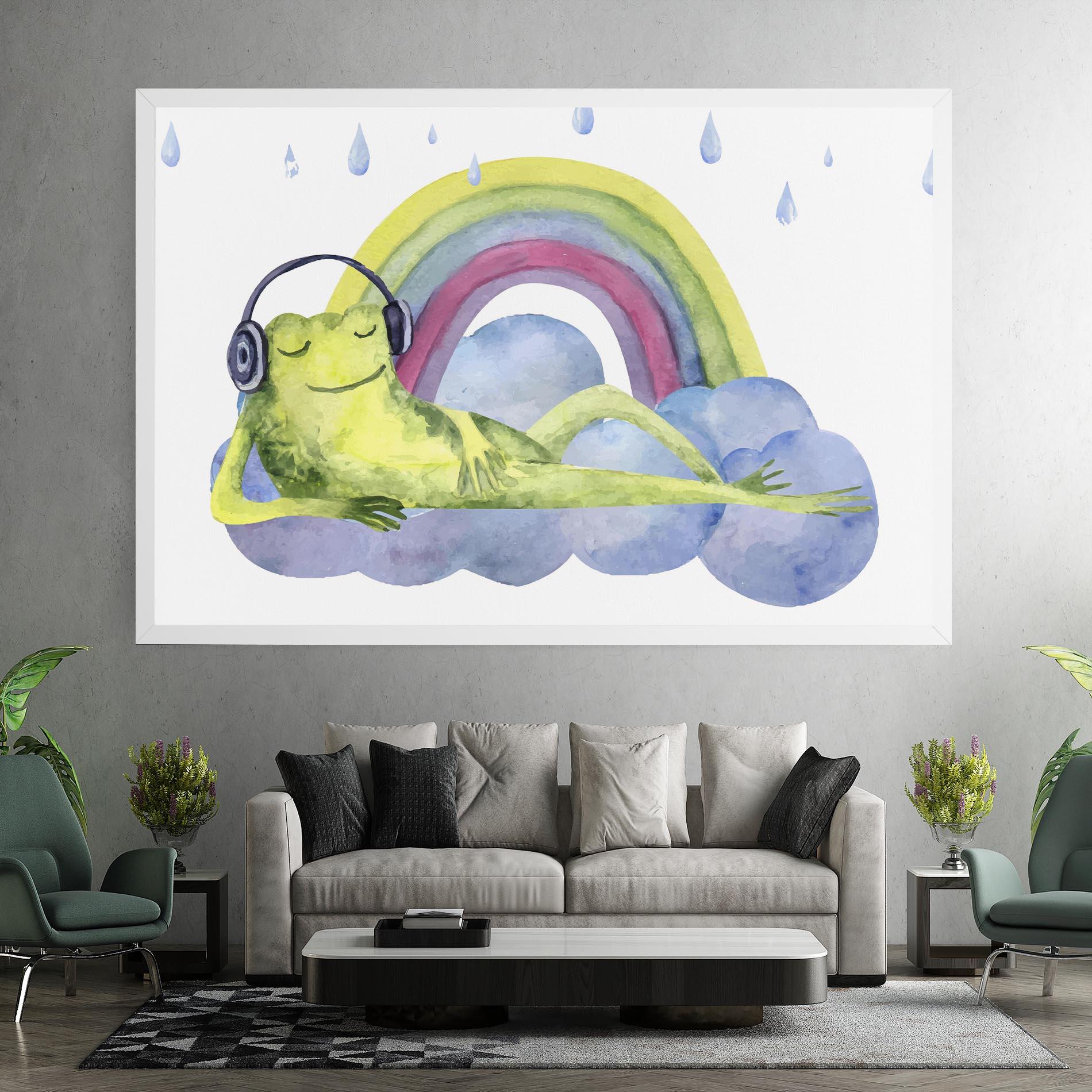 Leinwandbild Rainbow Frog mockup 7