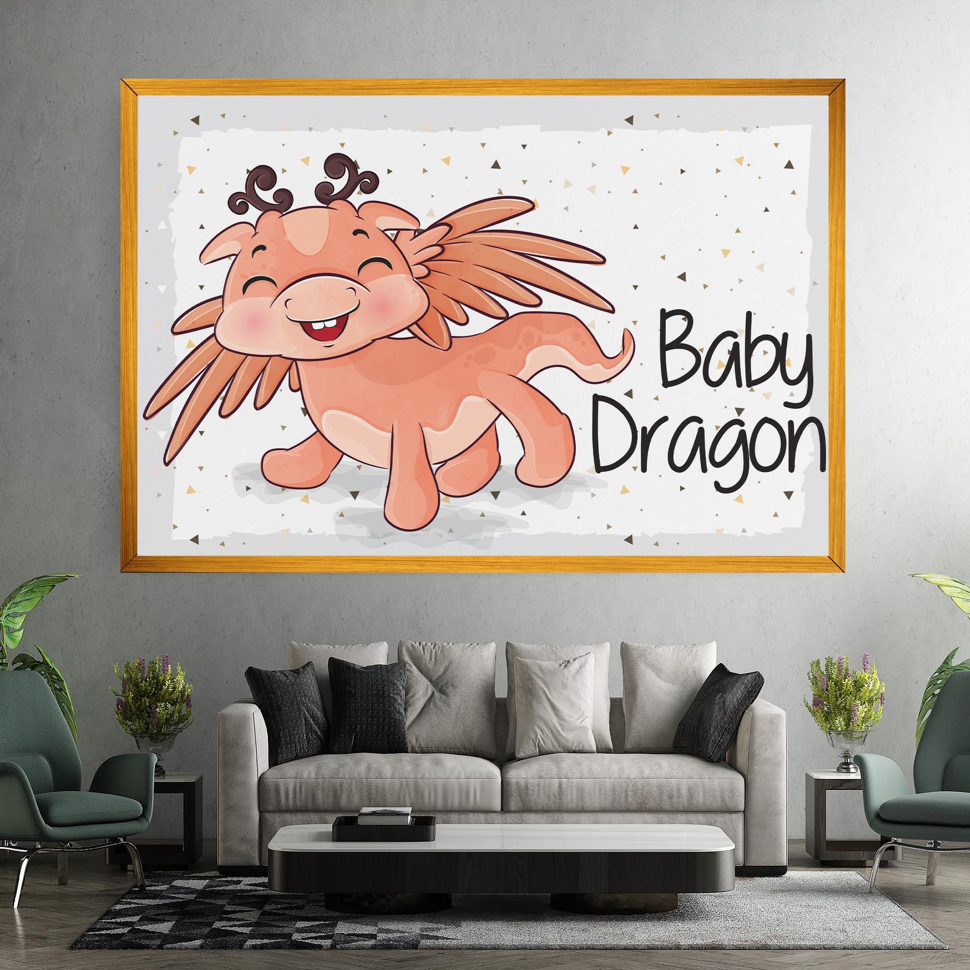 Leinwandbild Baby Cute Dragon mockup 7