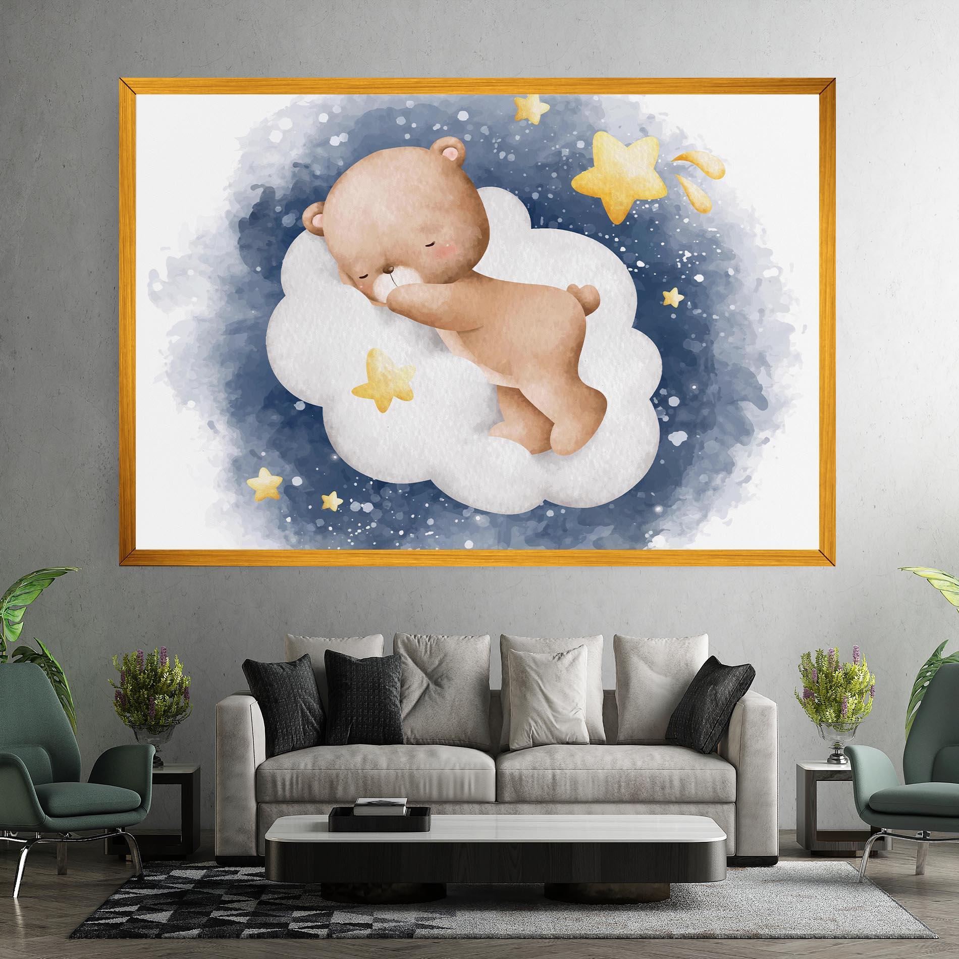 Leinwandbild Bear Cloud Sleep mockup 7