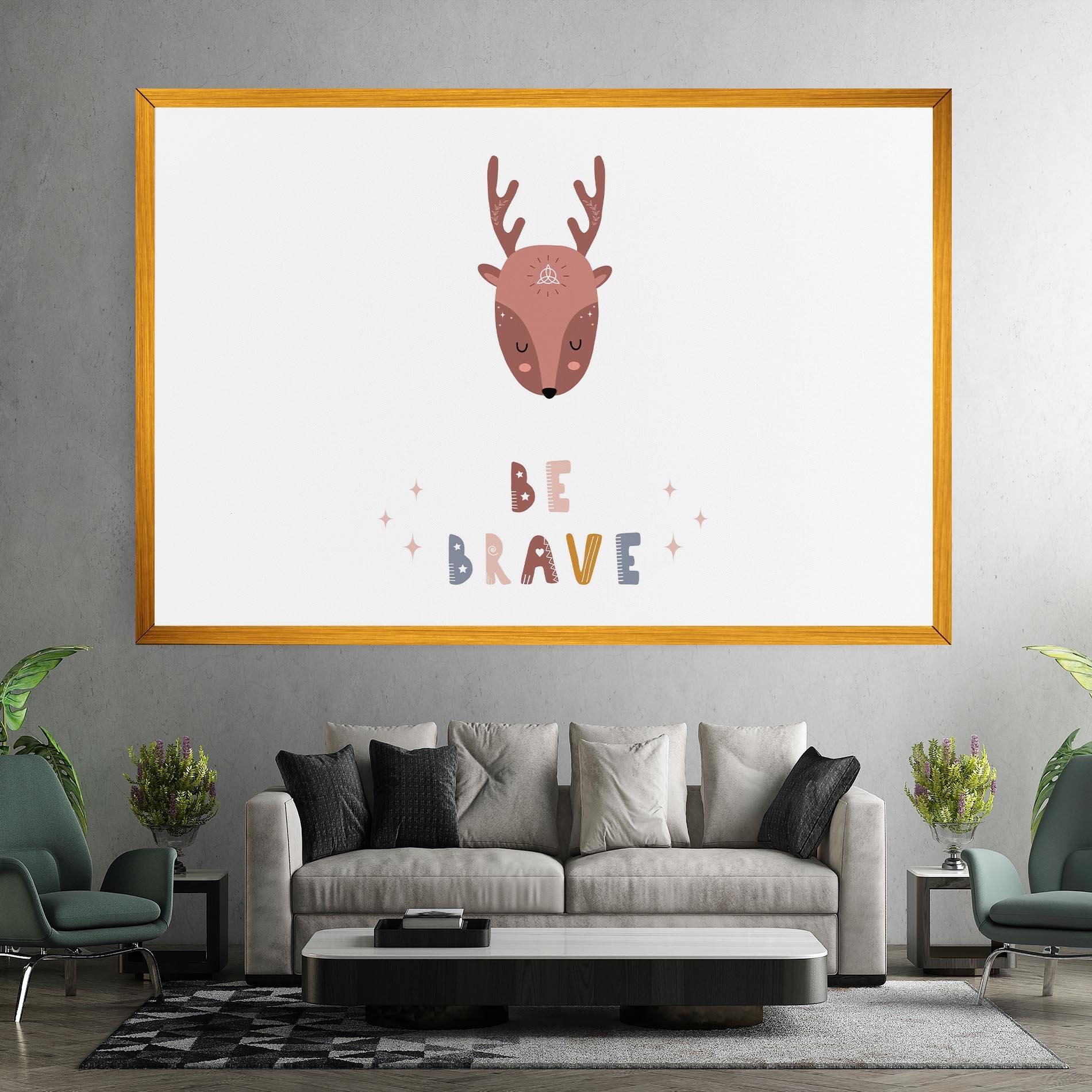 Leinwandbild Brave Deer mockup 7
