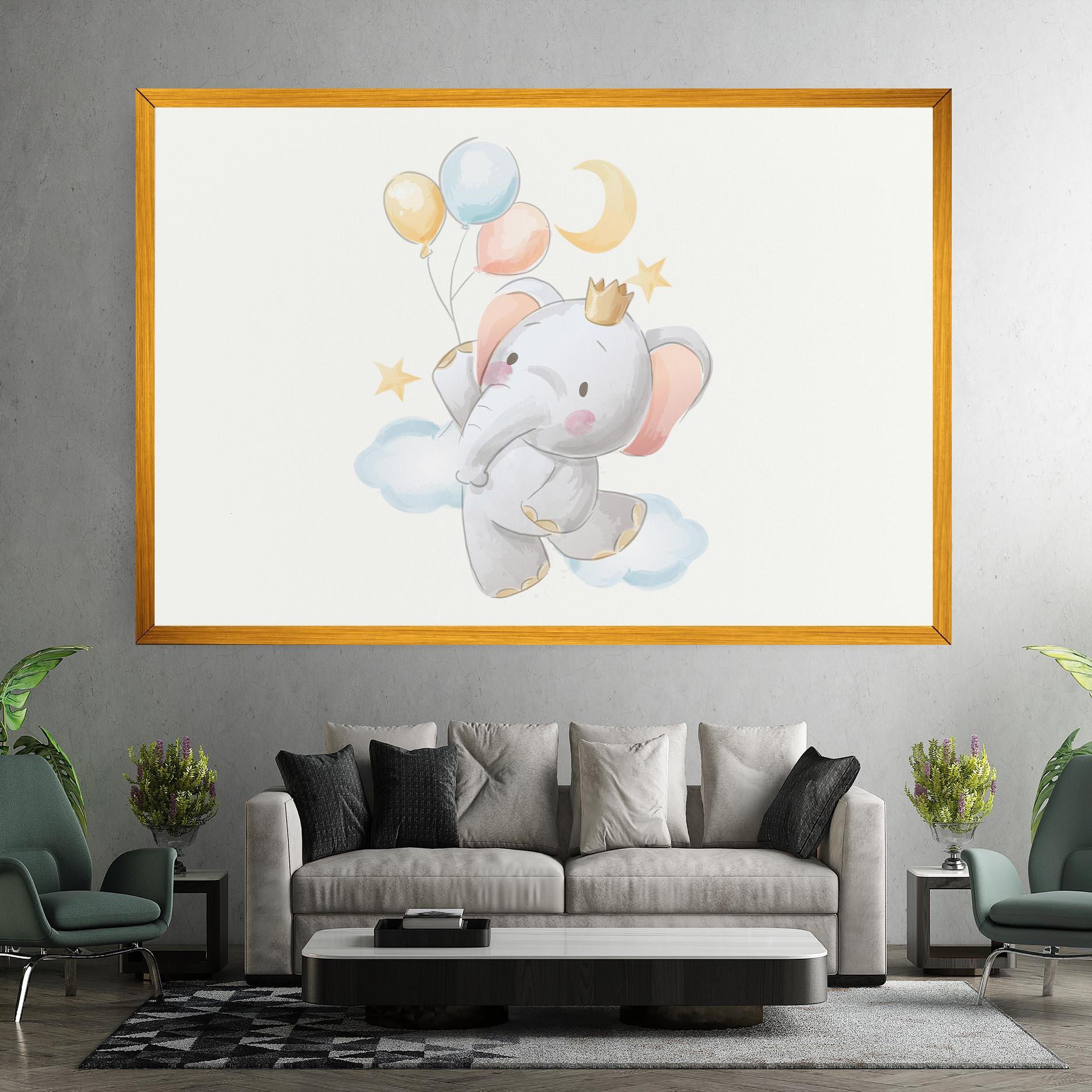 Leinwandbild Elephant Flying mockup 7