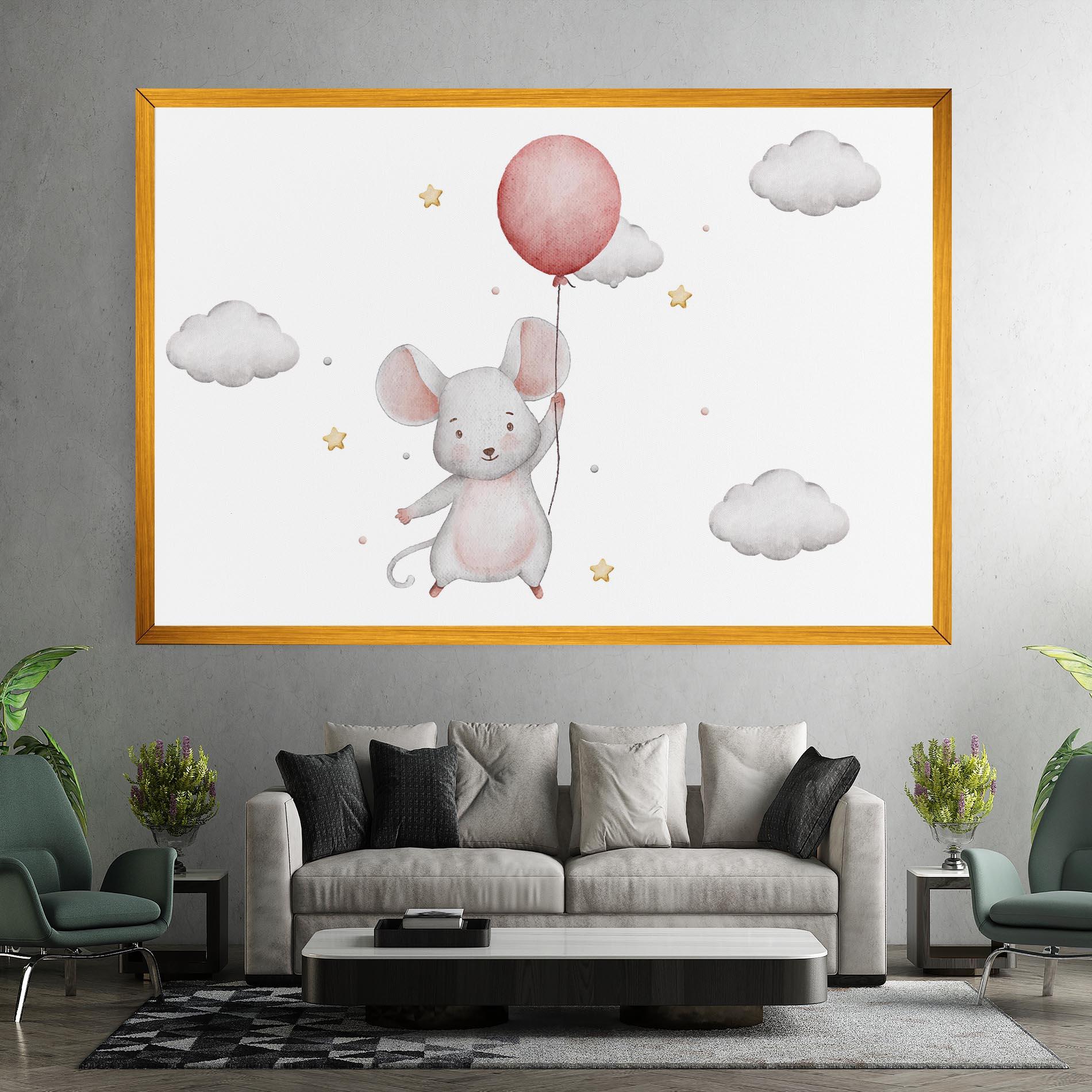 Leinwandbild Mouse Balloon mockup 7