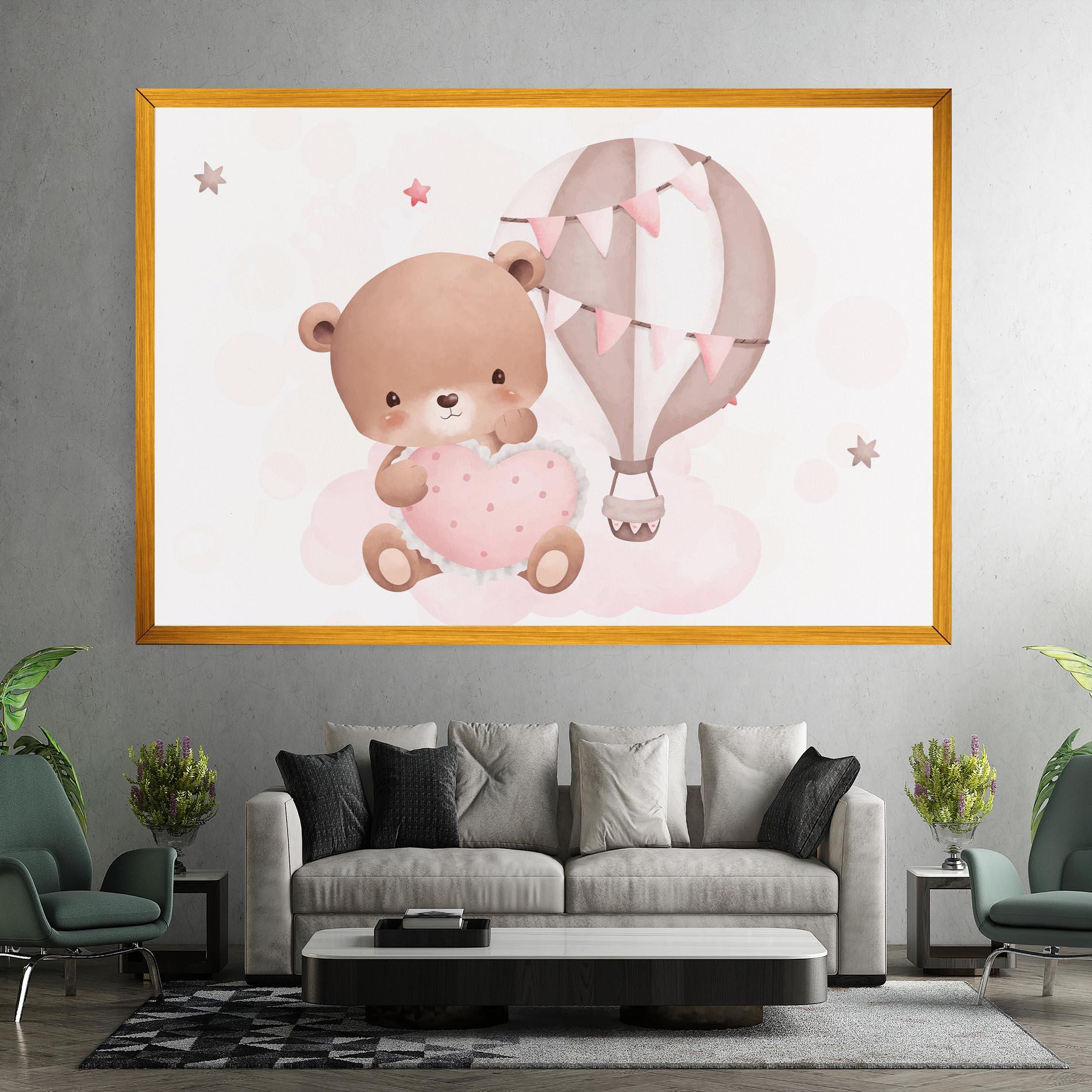 Leinwandbild Pink Heart Bear mockup 7