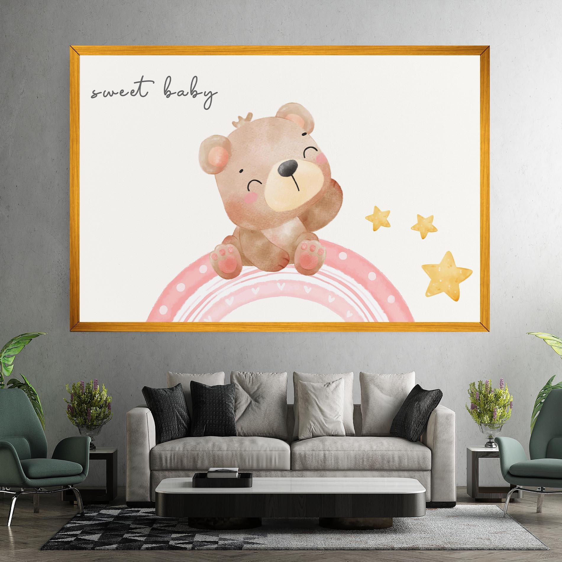Leinwandbild Sweet Baby Bear mockup 7