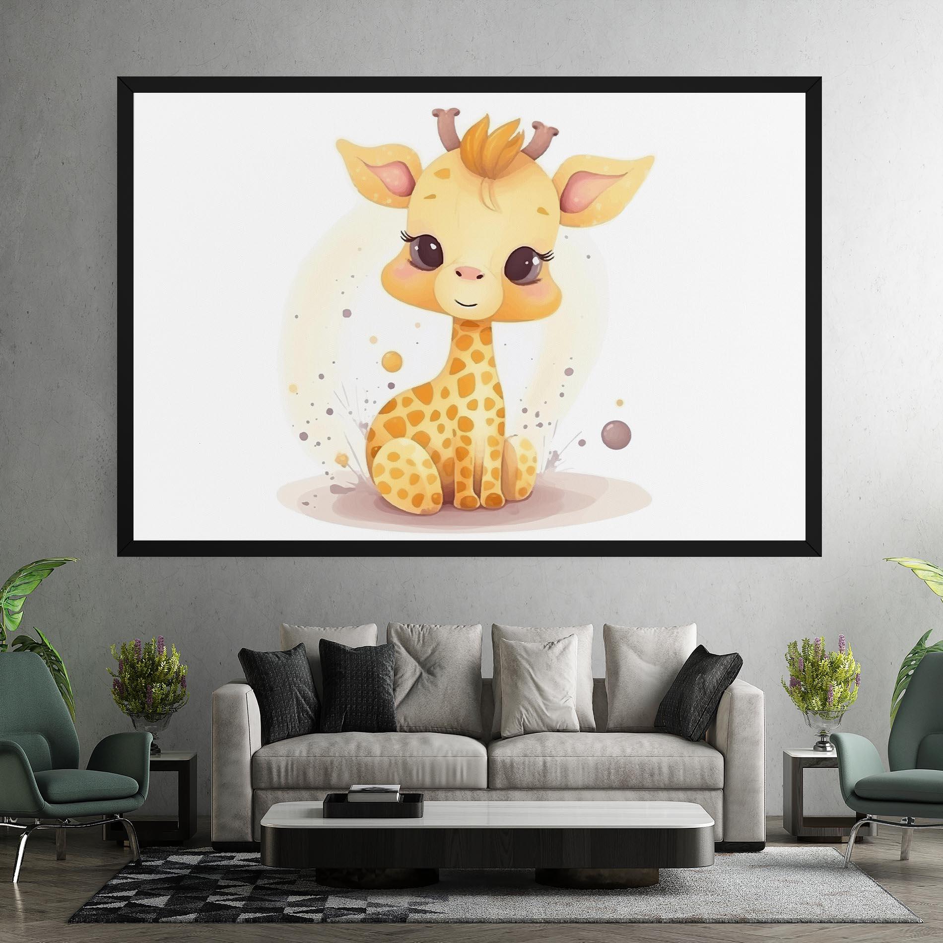 Leinwandbild Adorable Giraffe mockup 7