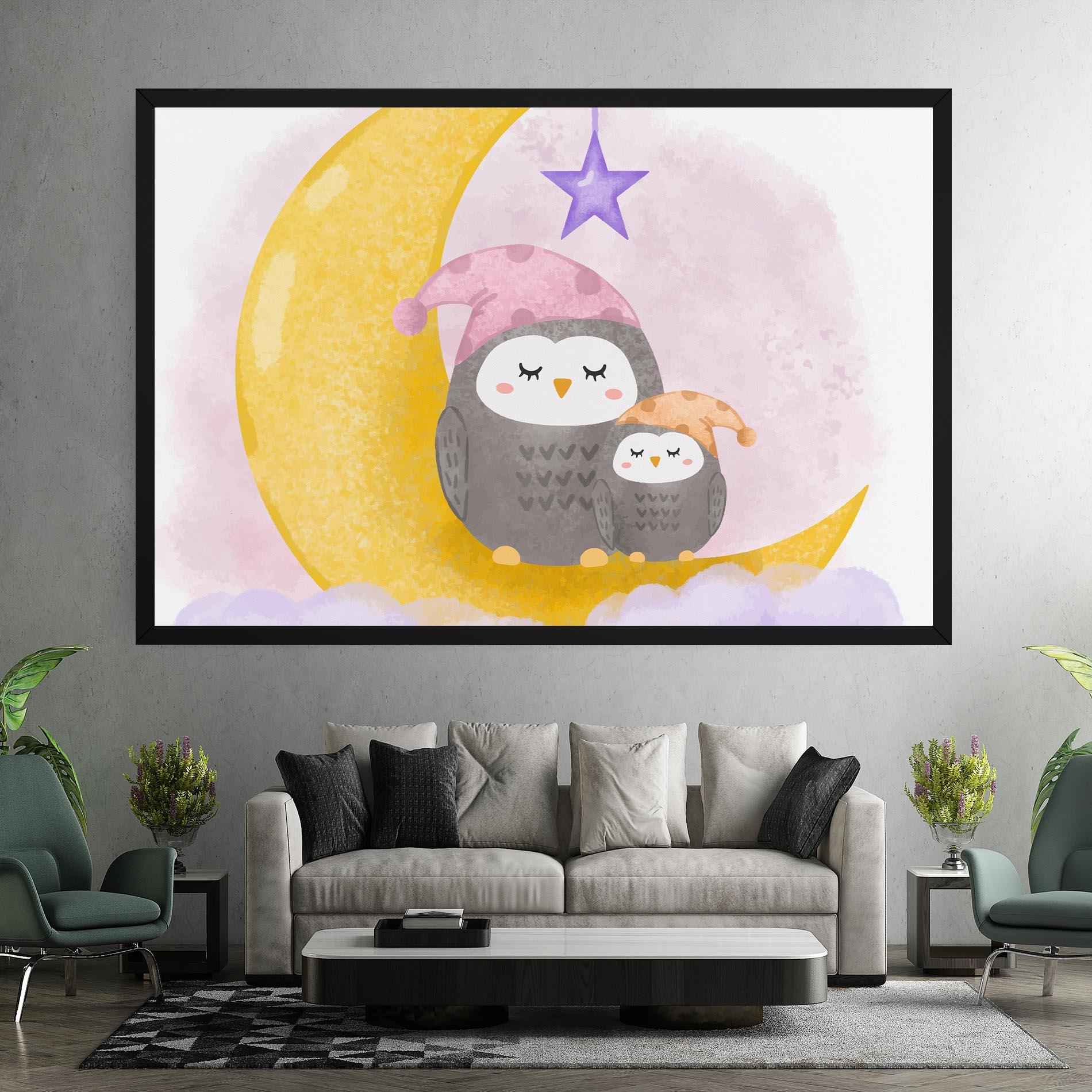 Leinwandbild Baby Owl mockup 7