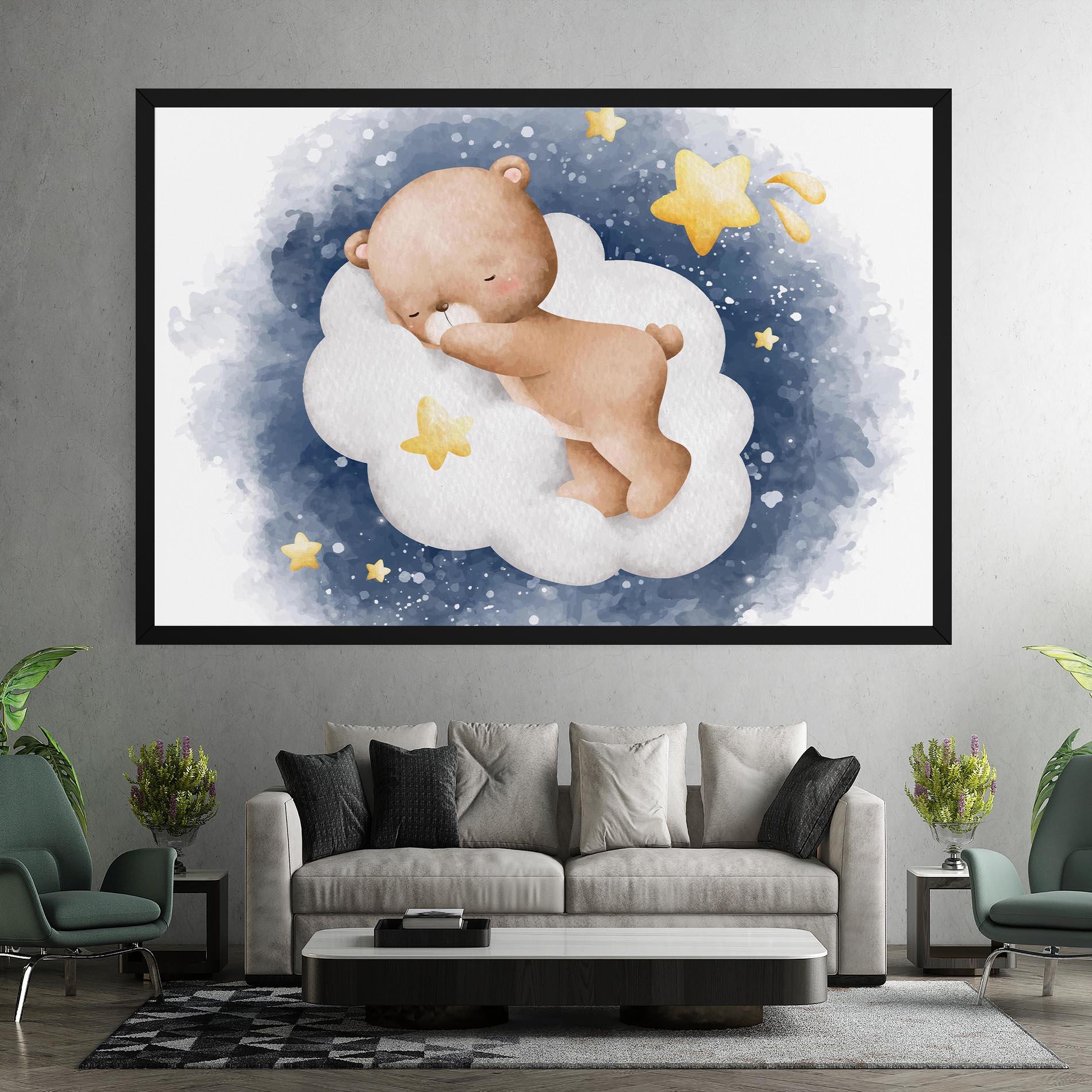 Leinwandbild Bear Cloud Sleep mockup 7