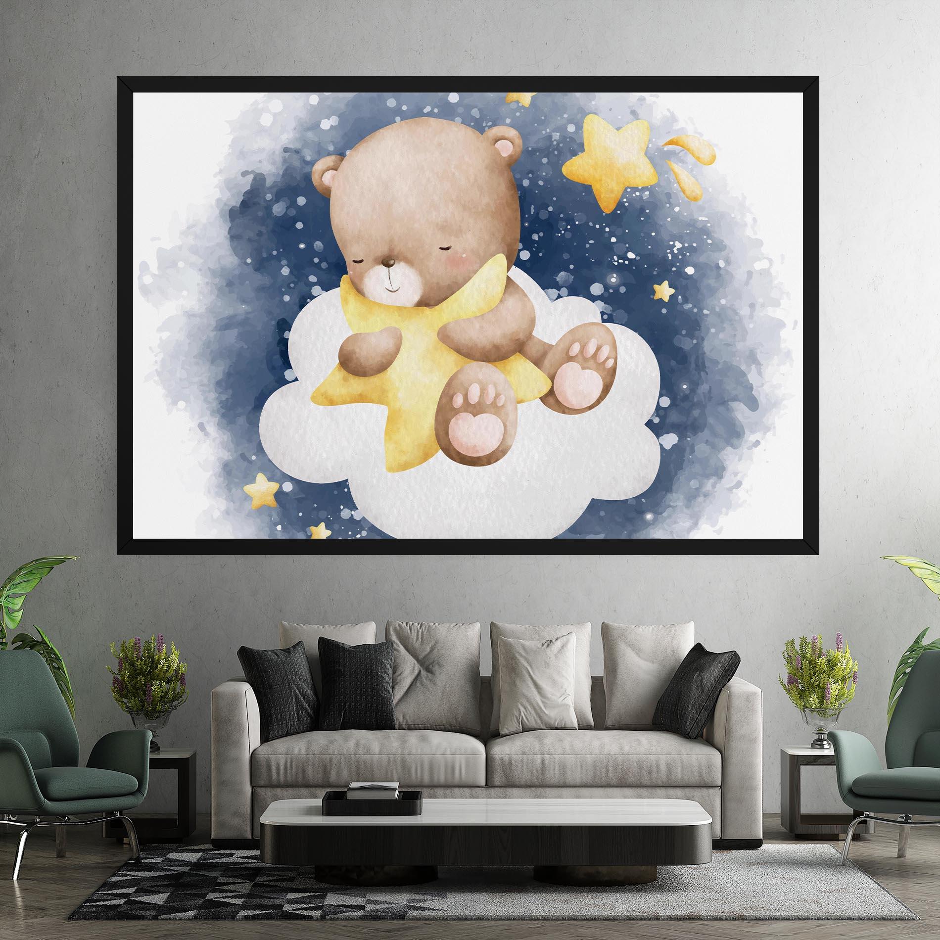 Leinwandbild Bear Cloud Star mockup 7