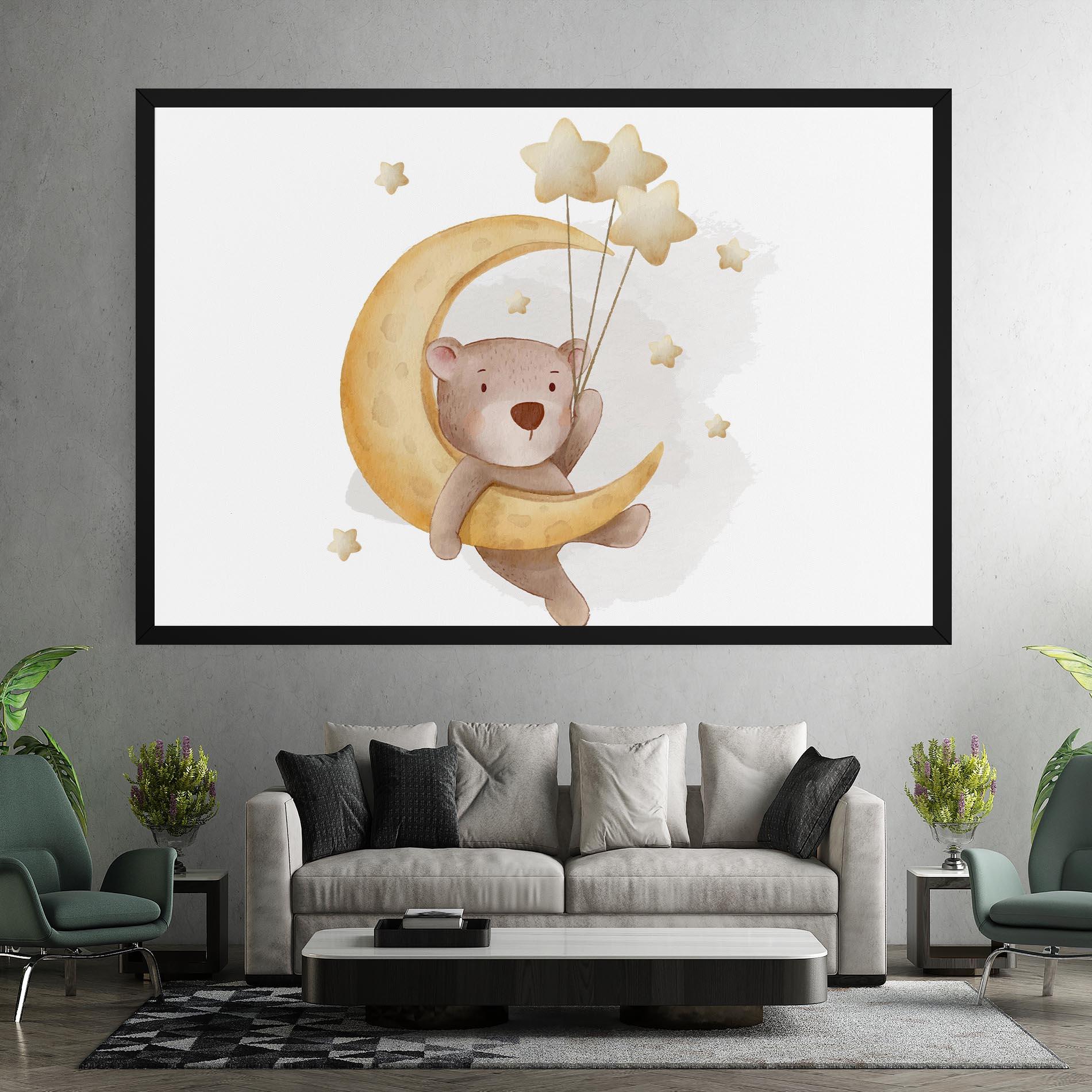 Leinwandbild Bear Moon mockup 7